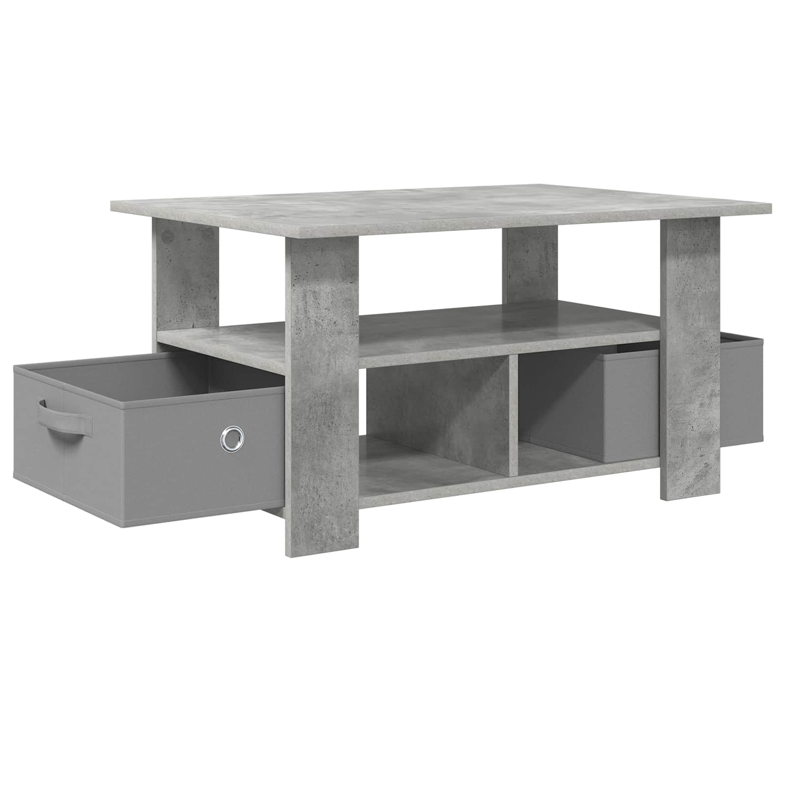 Table basse Gris béton 77 x 55 x 42 cm Bois d'ingénierie - XIOS