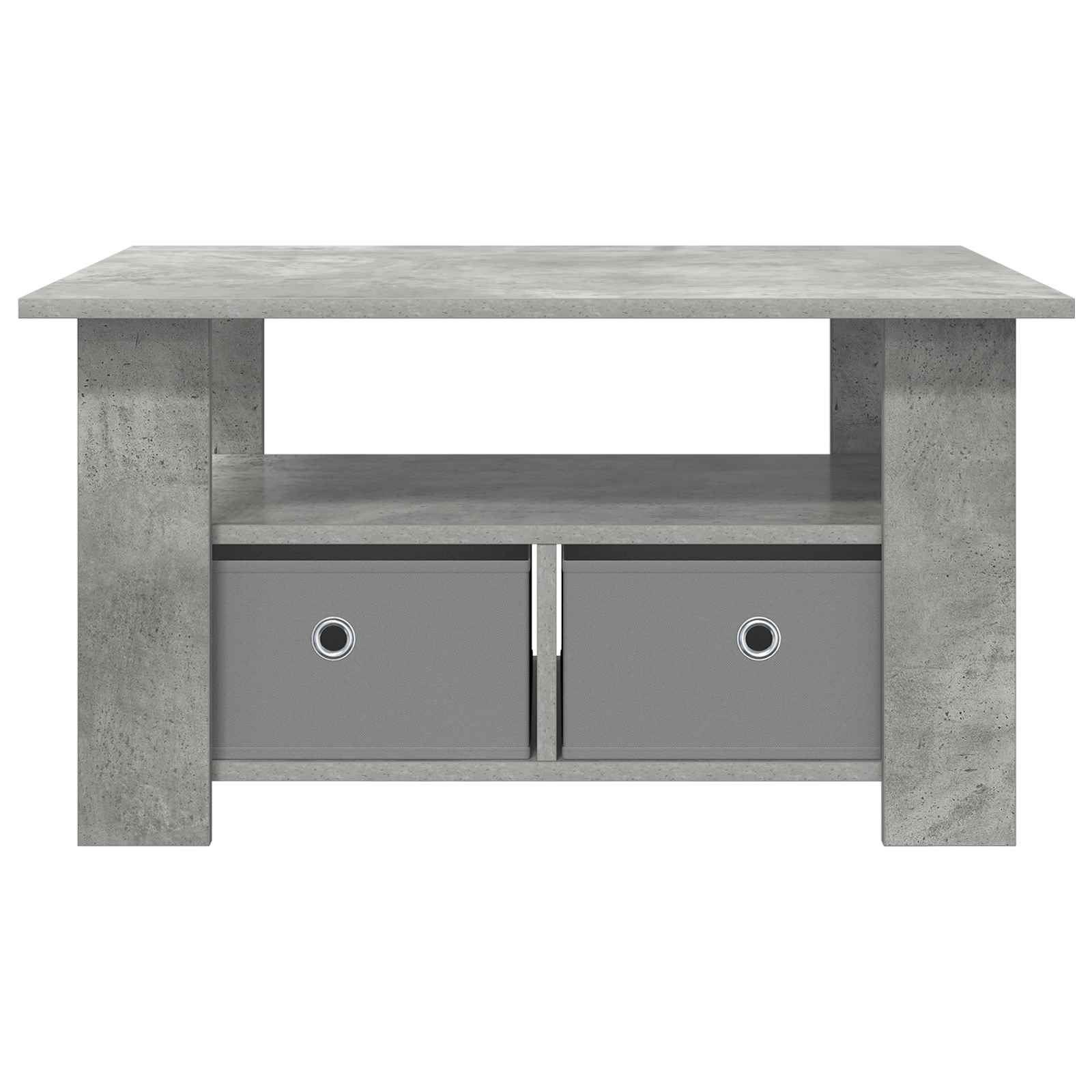 Table basse Gris béton 77 x 55 x 42 cm Bois d'ingénierie - XIOS