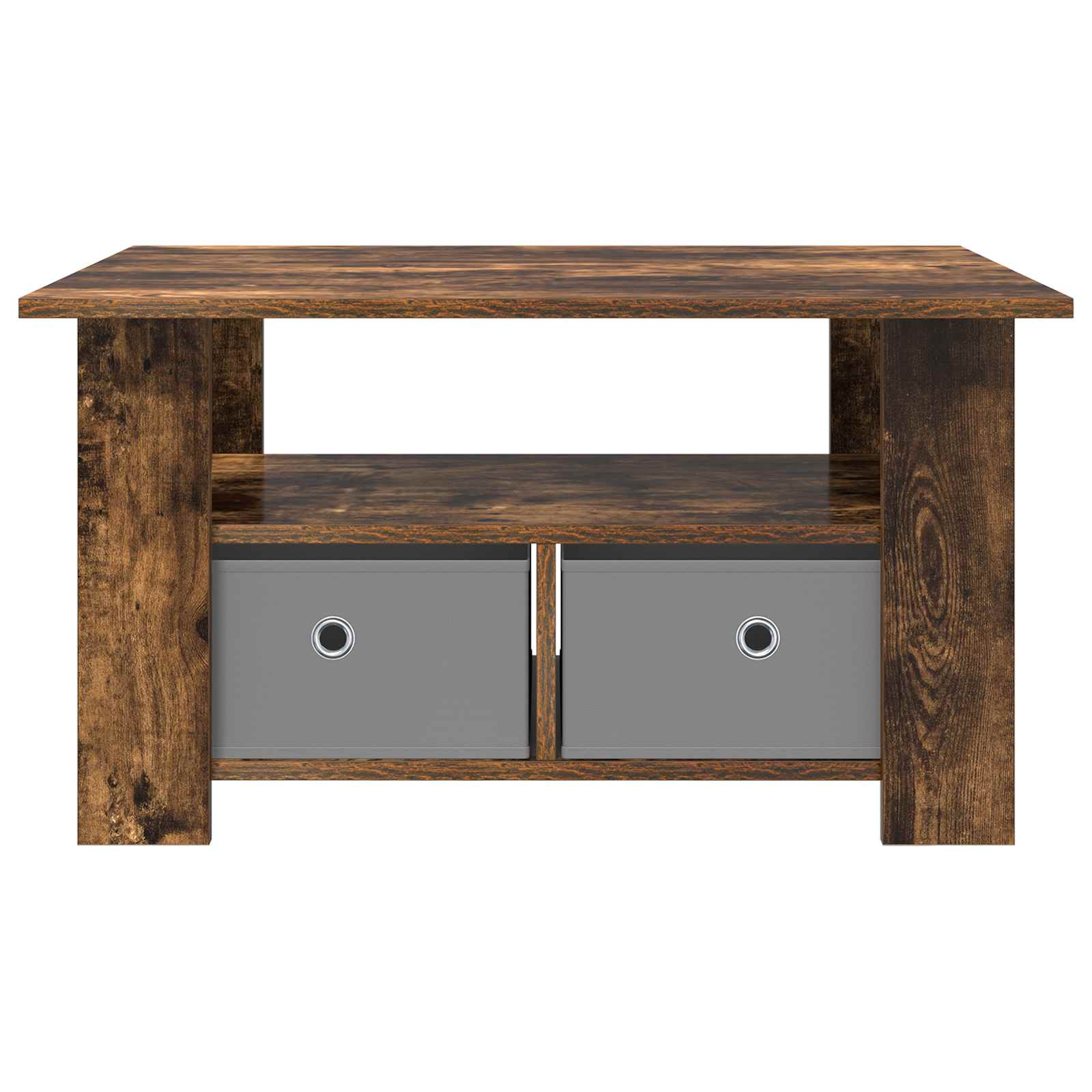 Table basse Chêne fumé 77 x 55 x 42 cm Bois d'ingénierie - XIOS
