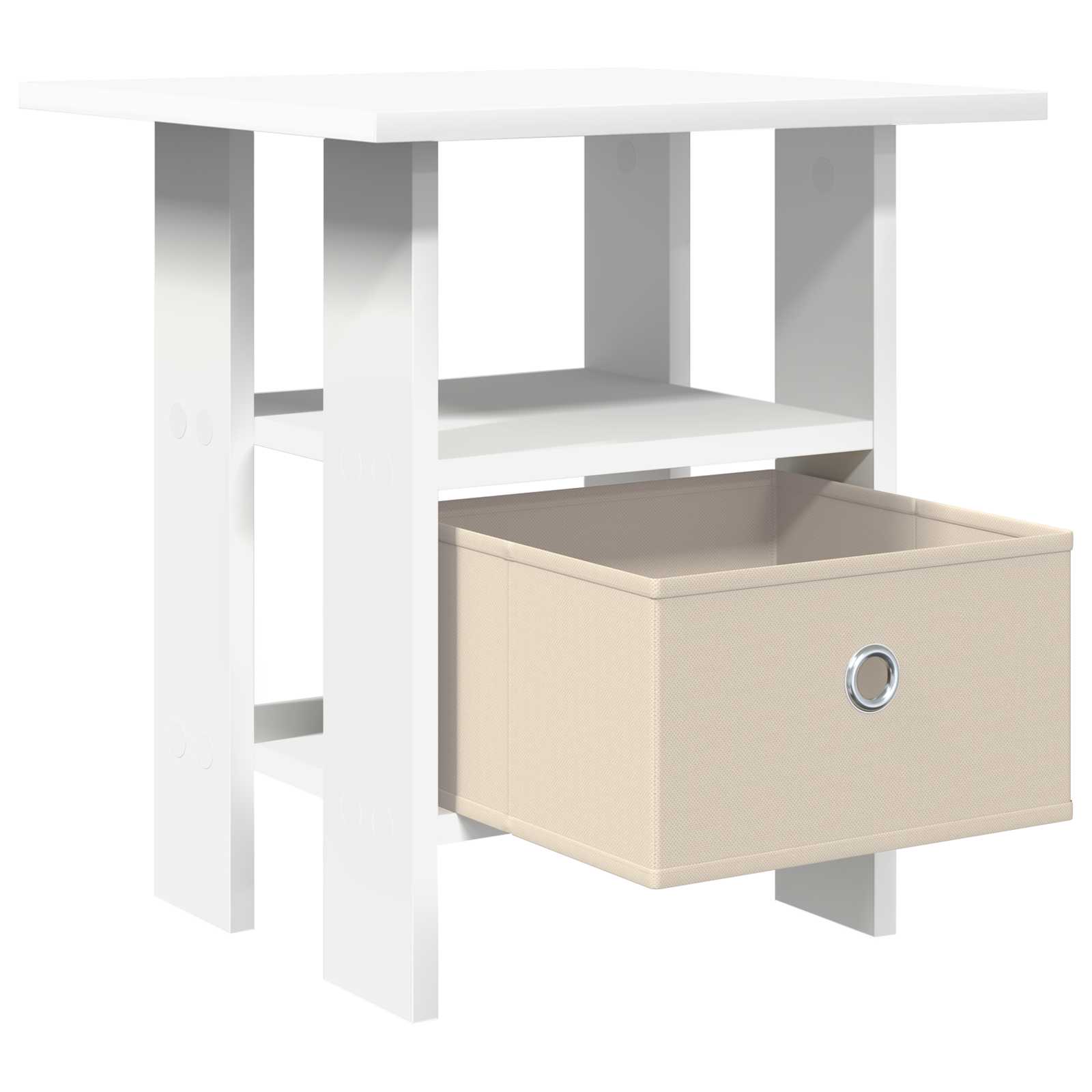 Table de chevet 2 pc Blanc 41 x 40 x 45 cm Bois d'ingénierie - XIOS