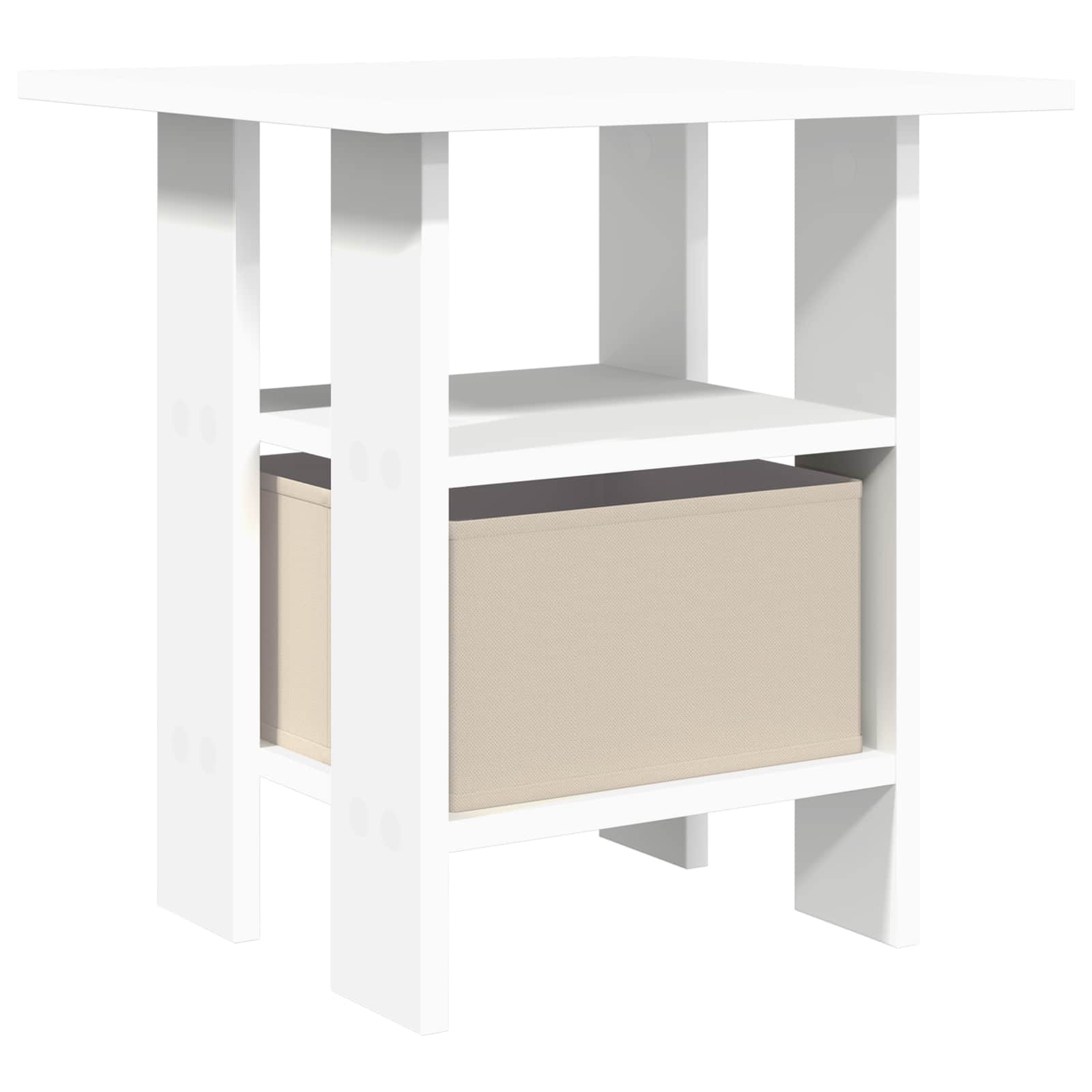 Table de chevet 2 pc Blanc 41 x 40 x 45 cm Bois d'ingénierie - XIOS