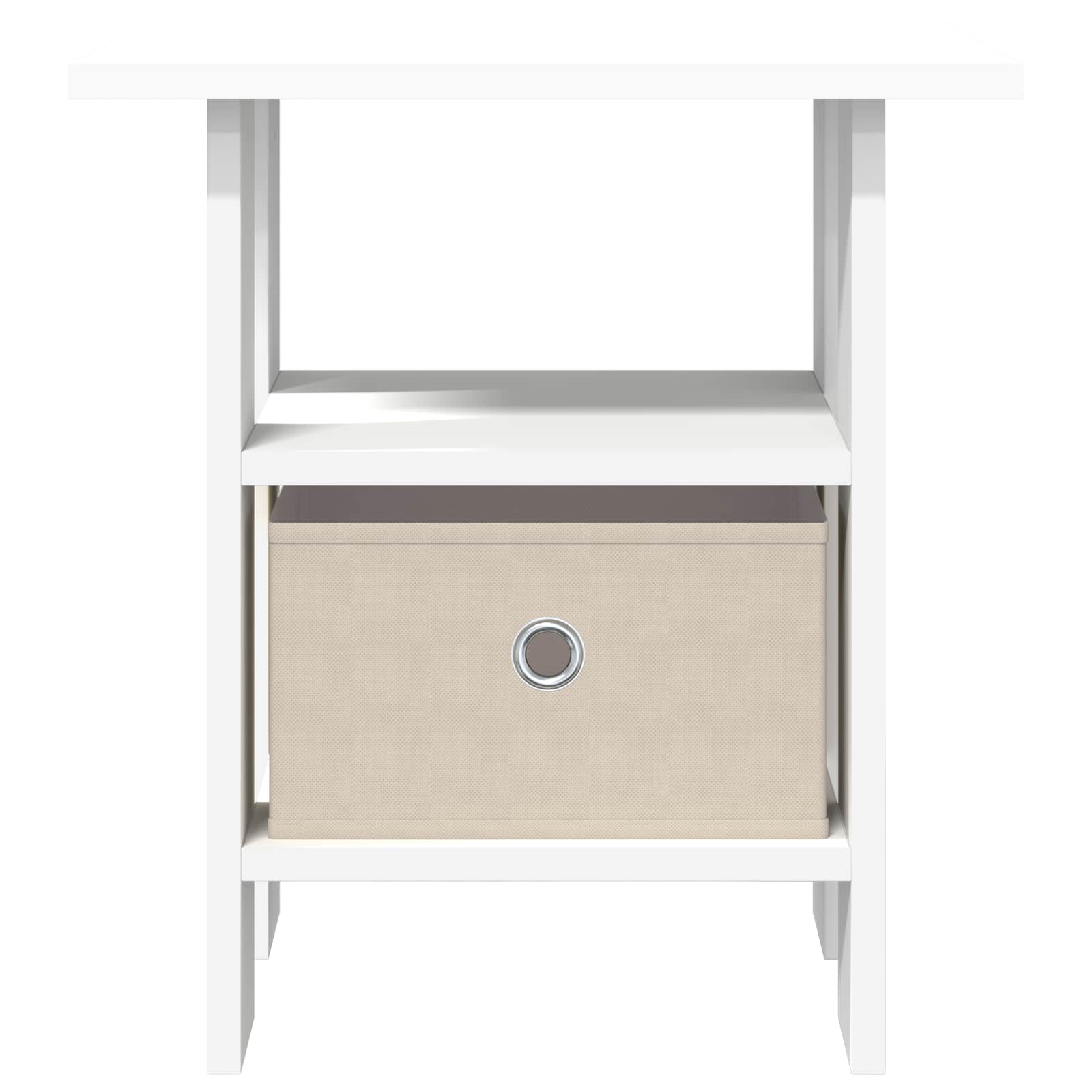 Table de chevet 2 pc Blanc 41 x 40 x 45 cm Bois d'ingénierie - XIOS