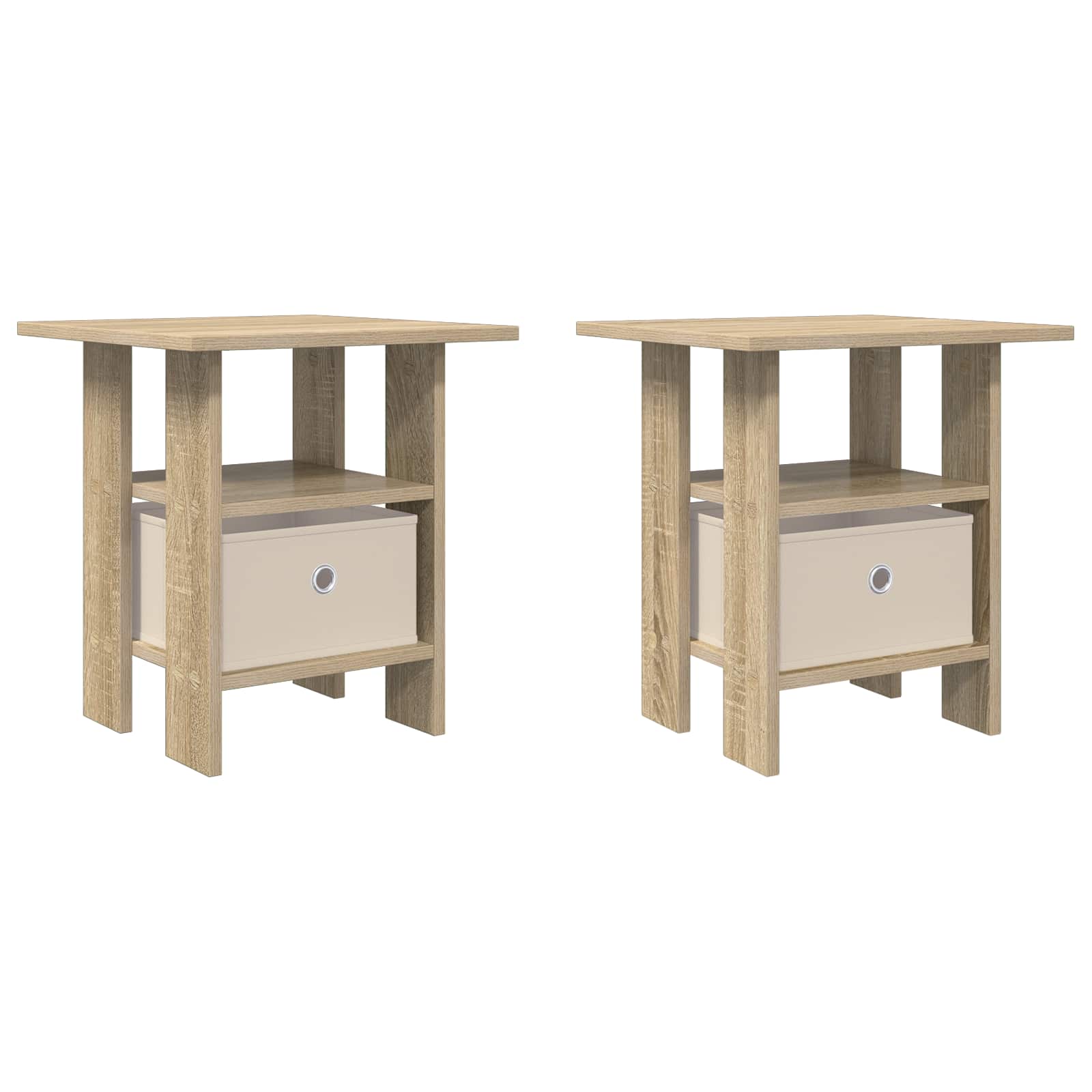 Table de chevet 2 pc Chêne Sonoma 41 x 40 x 45 cm - XIOS