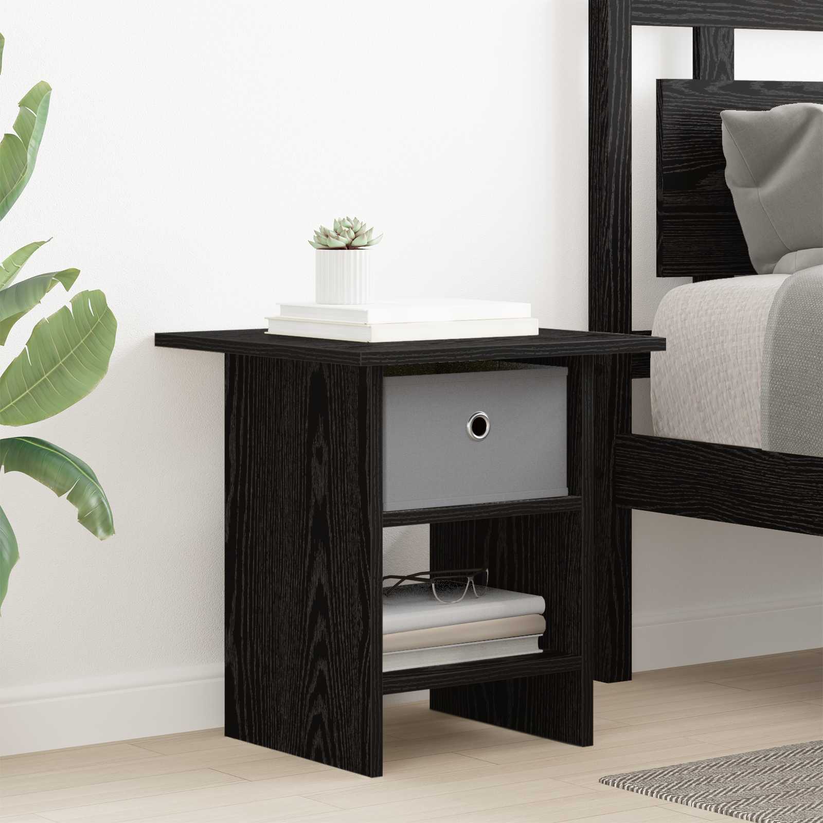 Table de chevet Chêne noir 41 x 40 x 45 cm Bois d'ingénierie - XIOS