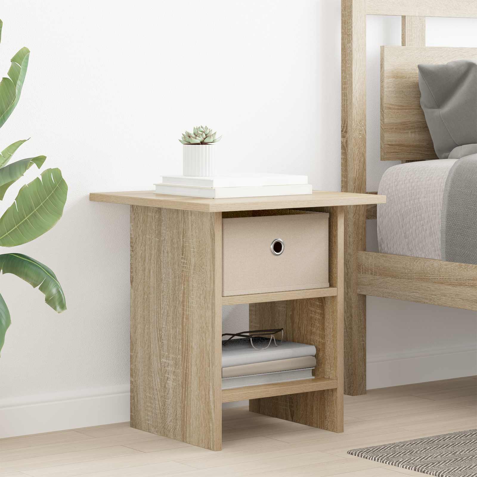 Table de chevet avec tiroir 2 pcs Chêne Sonoma 41 x 40 x 45 cm - XIOS