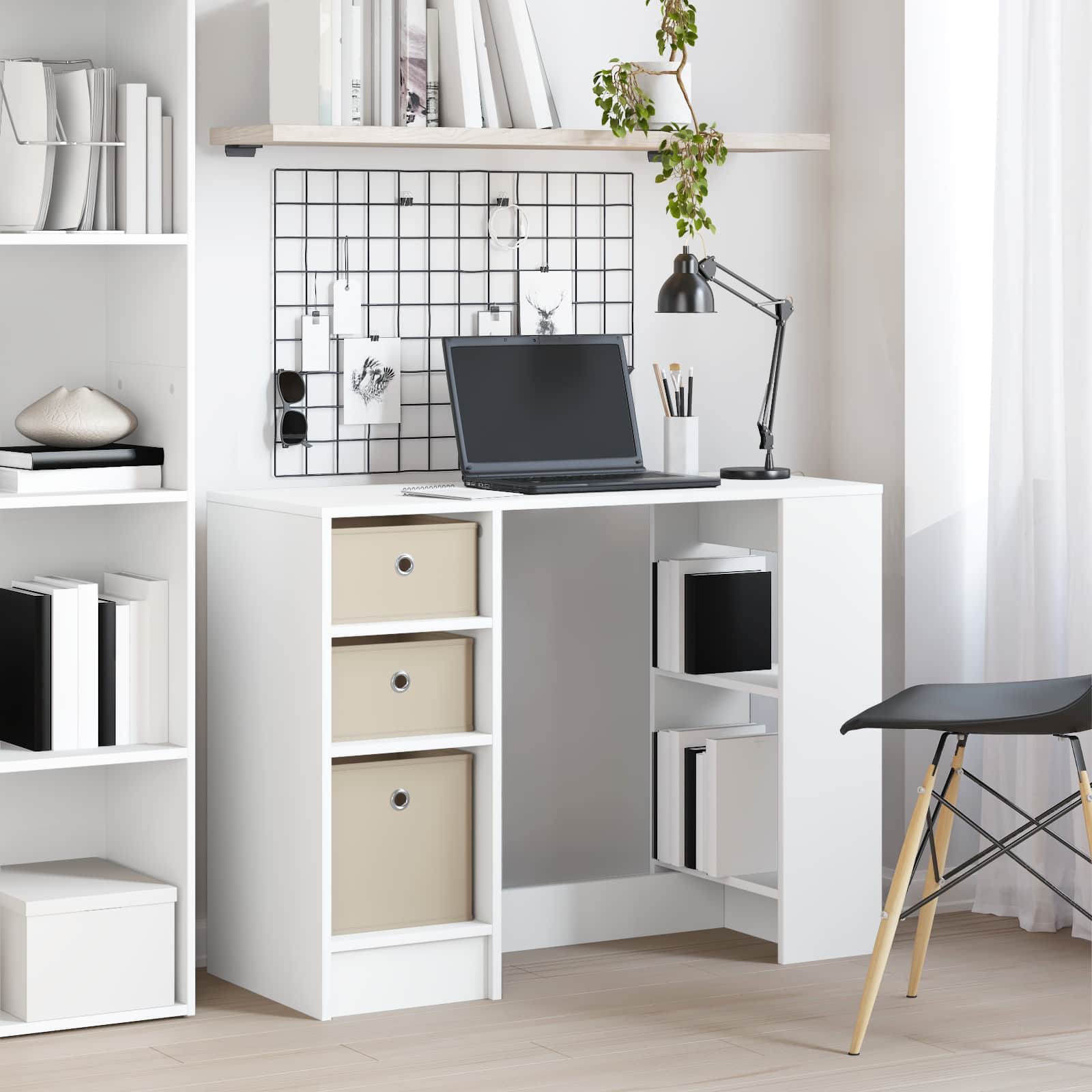 Bureau avec tiroir Blanc 100 x 40 x 75 cm Bois d'ingénierie - XIOS