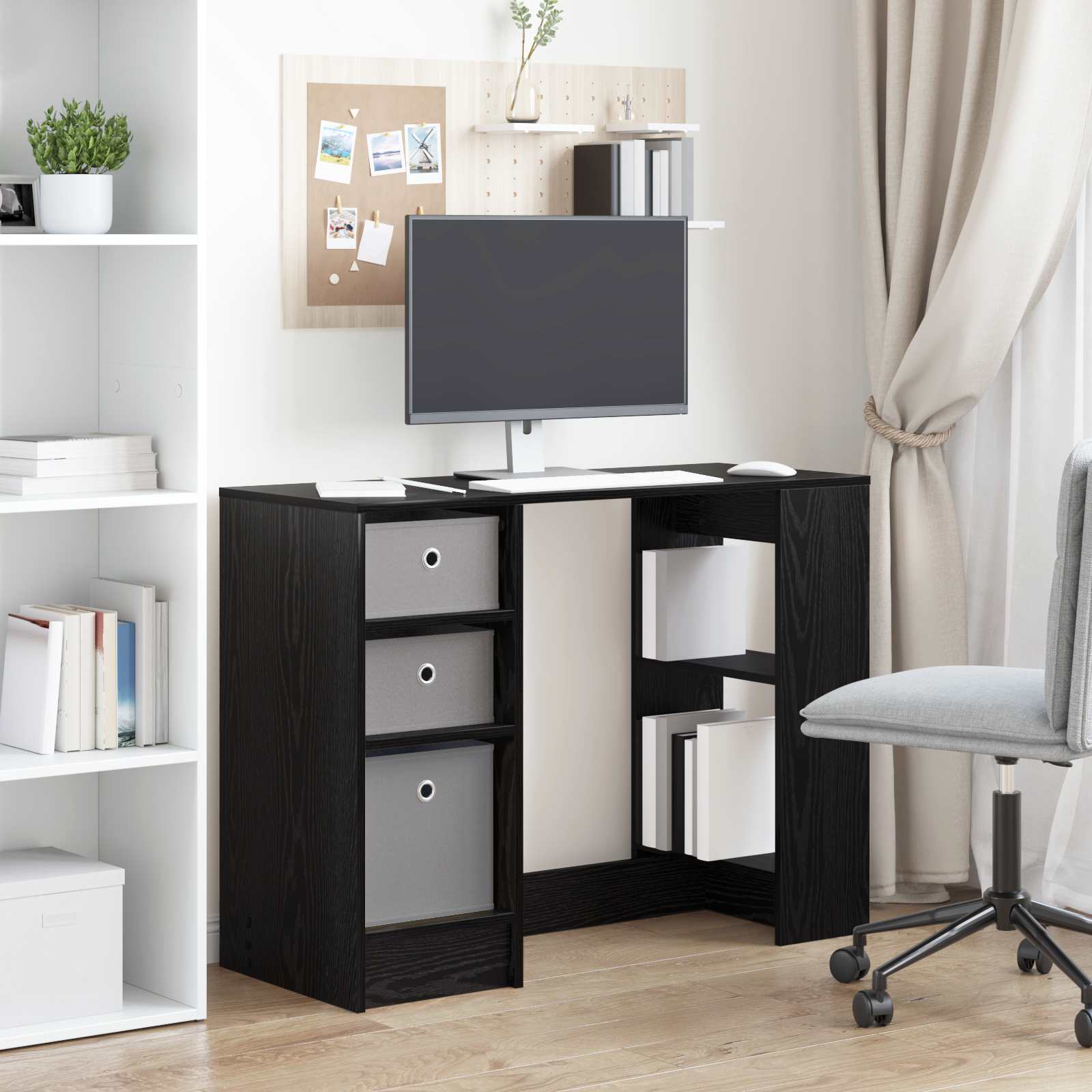 Bureau Chêne noir 100 x 40 x 75 cm Bois d'ingénierie - XIOS
