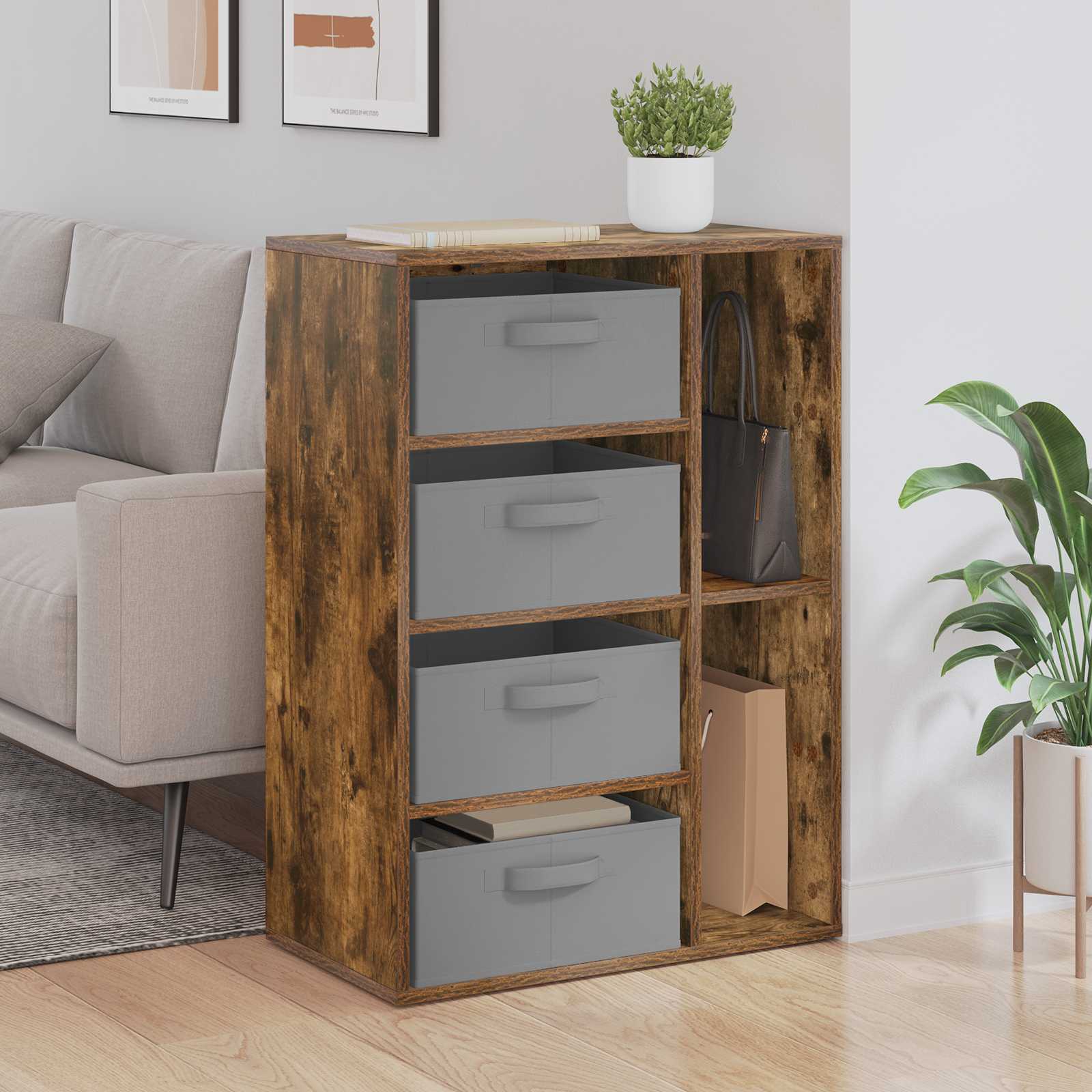 Buffet avec tiroir Chêne fumé 60 x 33,5 x 84 cm - XIOS