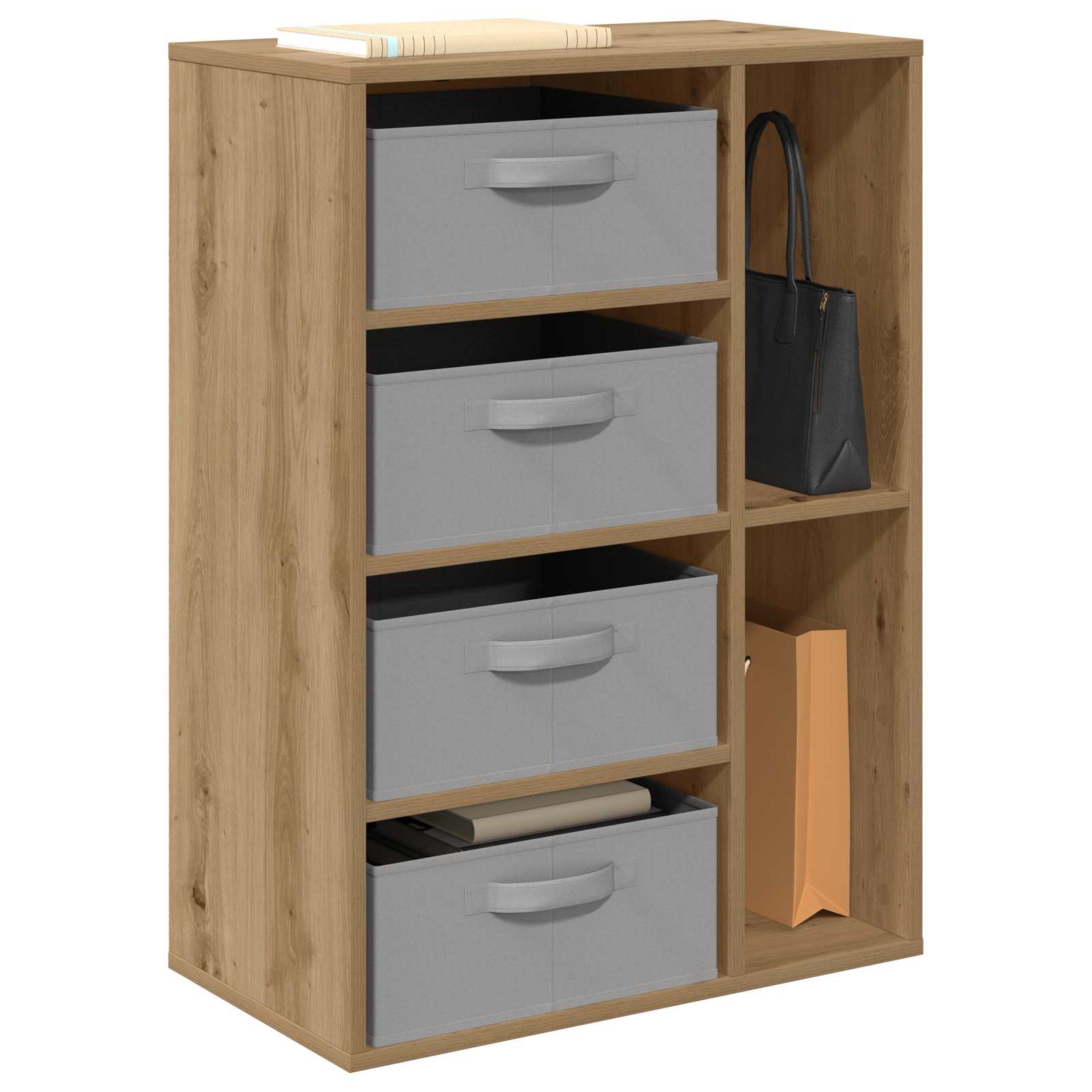 Buffet avec tiroir Chêne artisanal 60 x 33,5 x 84 cm - XIOS
