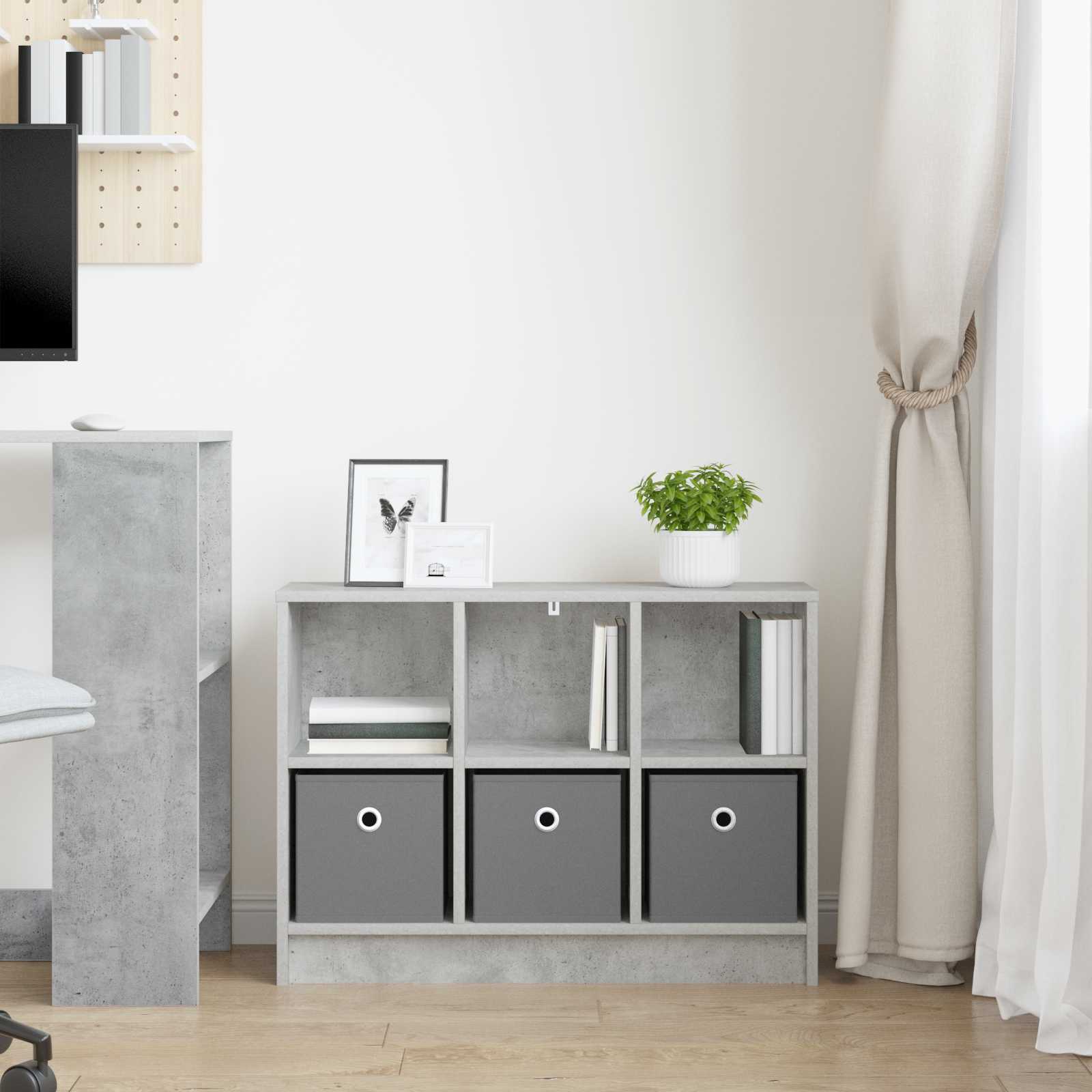 Buffet avec tiroir Gris béton 73,5 x 22,5 x 53,5 cm - XIOS