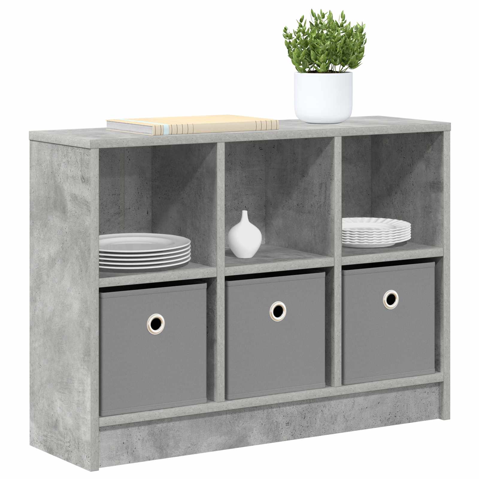 Buffet avec tiroir Gris béton 73,5 x 22,5 x 53,5 cm - XIOS