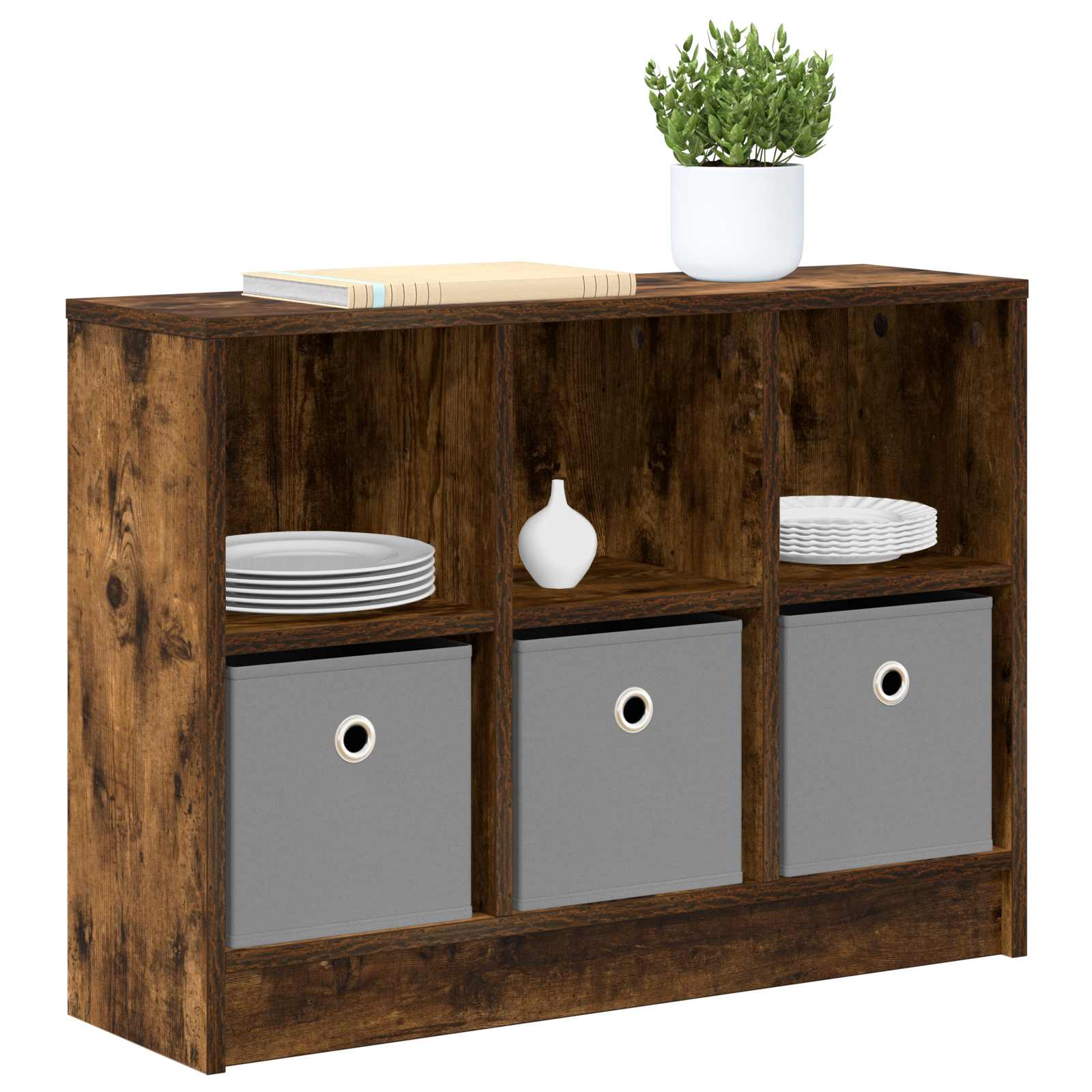 Buffet avec tiroir Chêne fumé 73,5 x 22,5 x 53,5 cm - XIOS