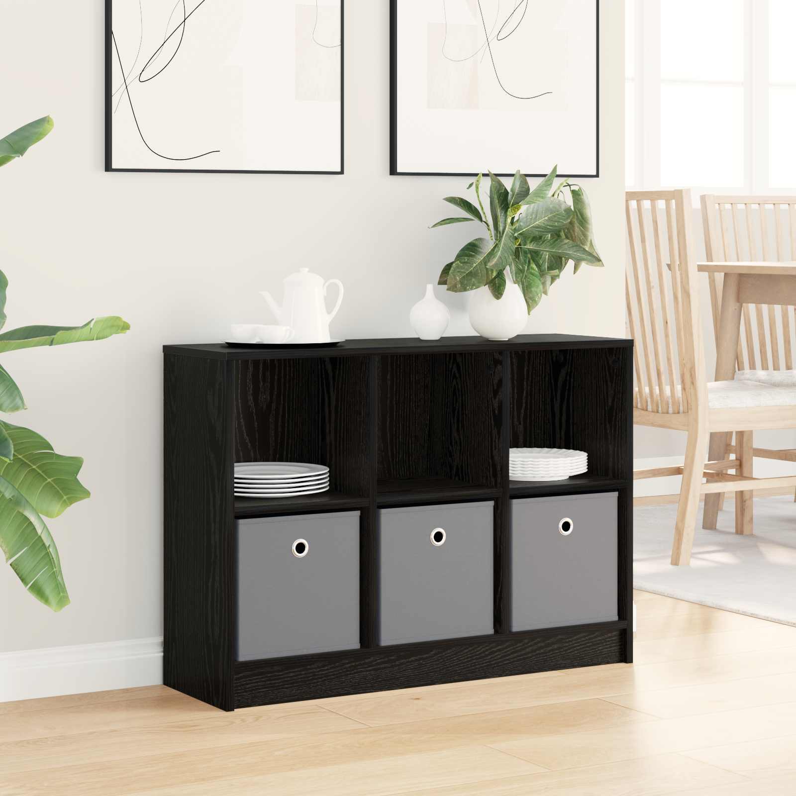 Buffet avec tiroir Chêne noir 88,5 x 27,5 x 63,5 cm - XIOS
