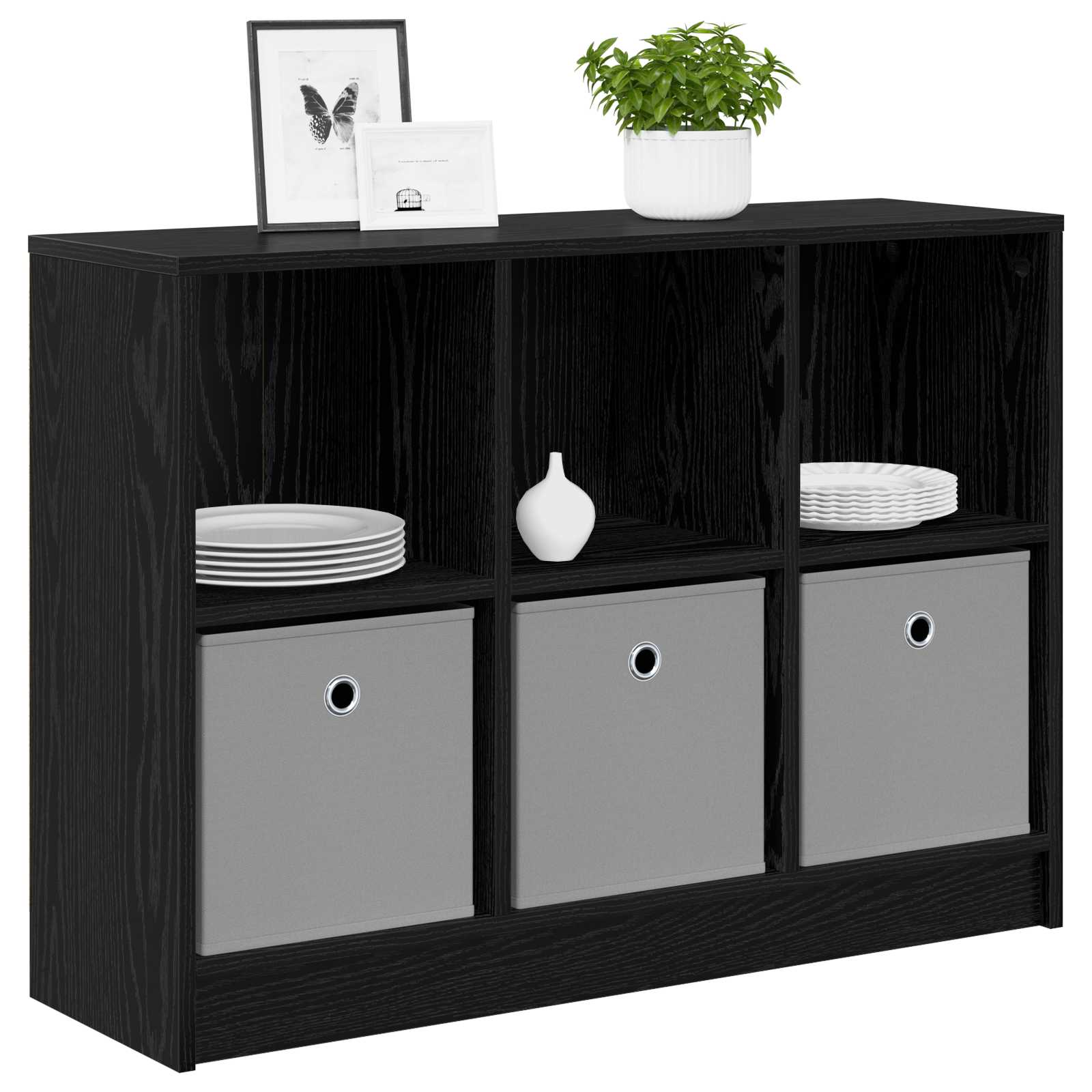 Buffet avec tiroir Chêne noir 88,5 x 27,5 x 63,5 cm - XIOS