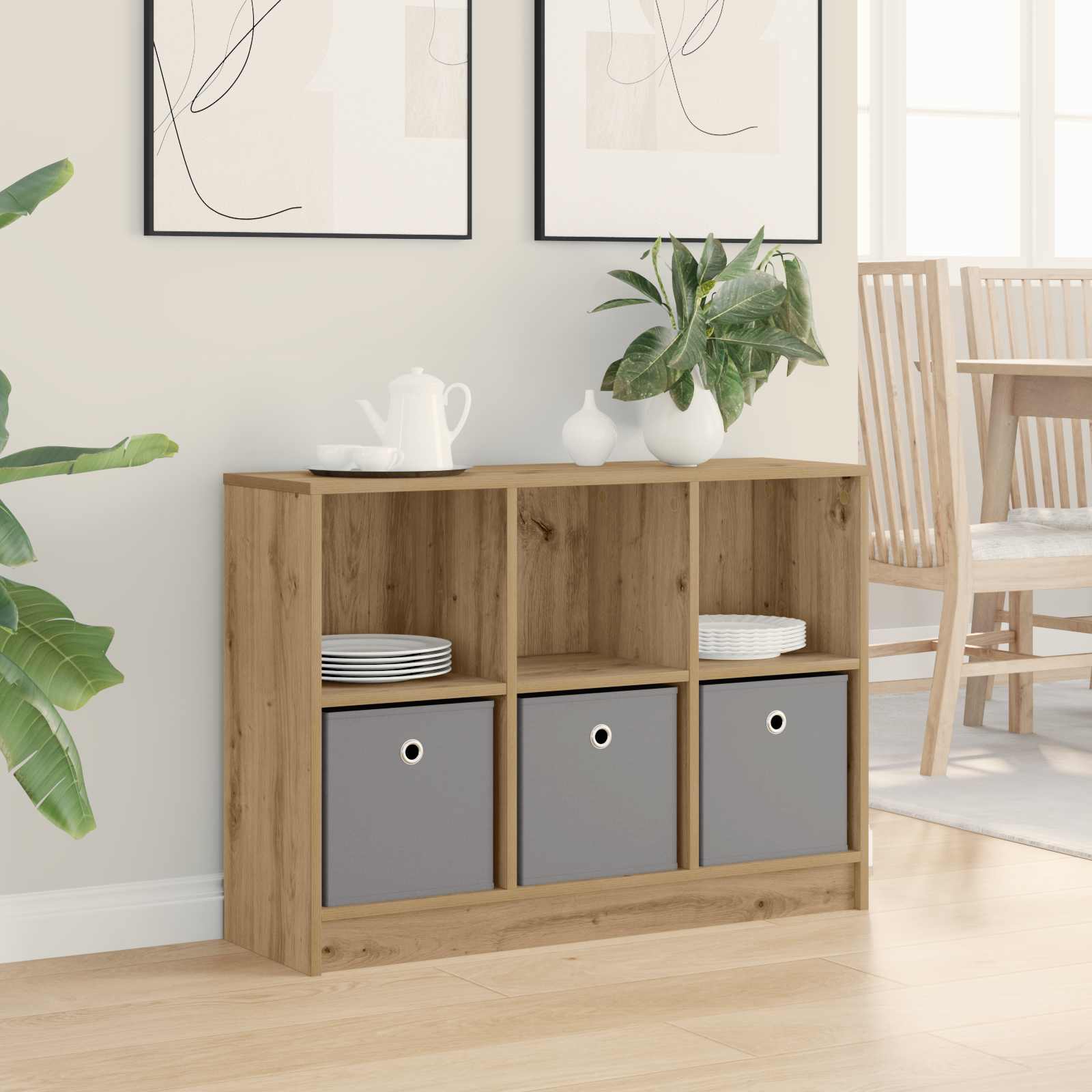 Buffet avec tiroir Chêne artisanal 88,5 x 27,5 x 63,5 cm - XIOS