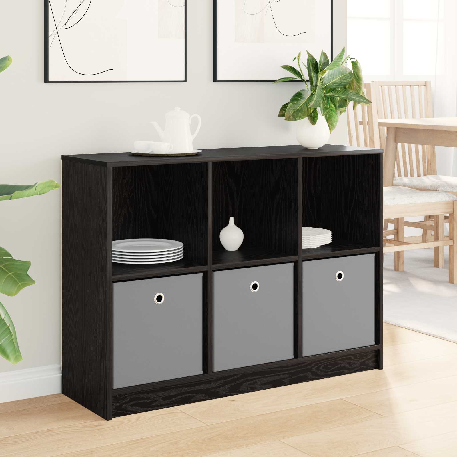 Buffet avec tiroir Chêne noir 102 x 32 x 73,5 cm - XIOS