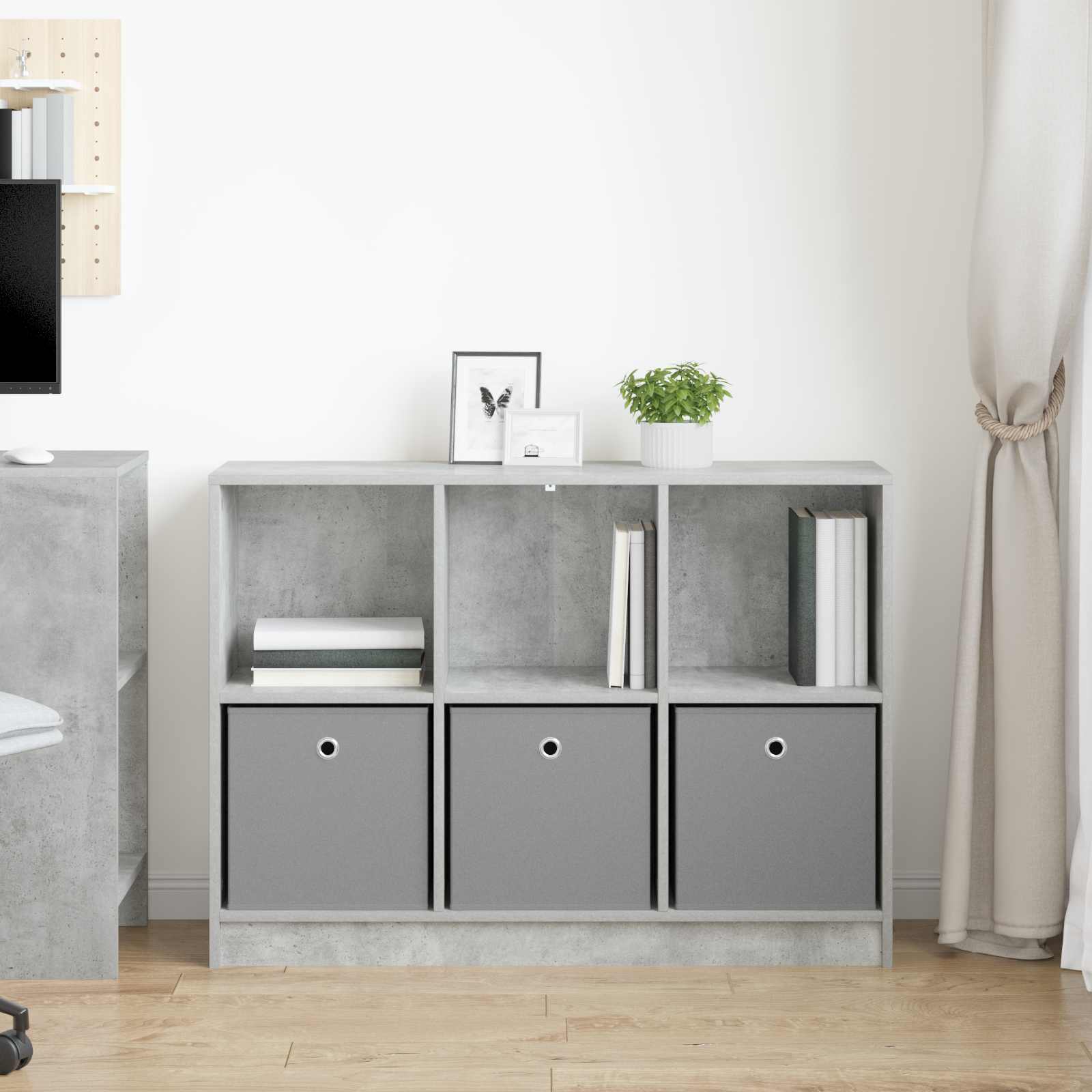 Buffet avec tiroir Gris béton 102 x 32 x 73,5 cm - XIOS