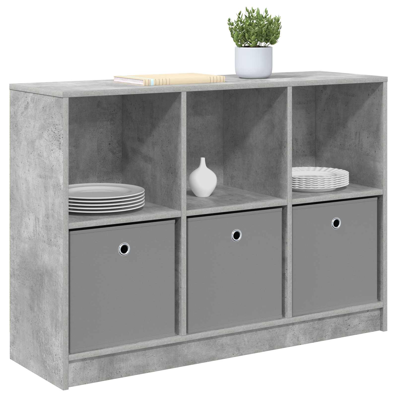 Buffet avec tiroir Gris béton 102 x 32 x 73,5 cm - XIOS