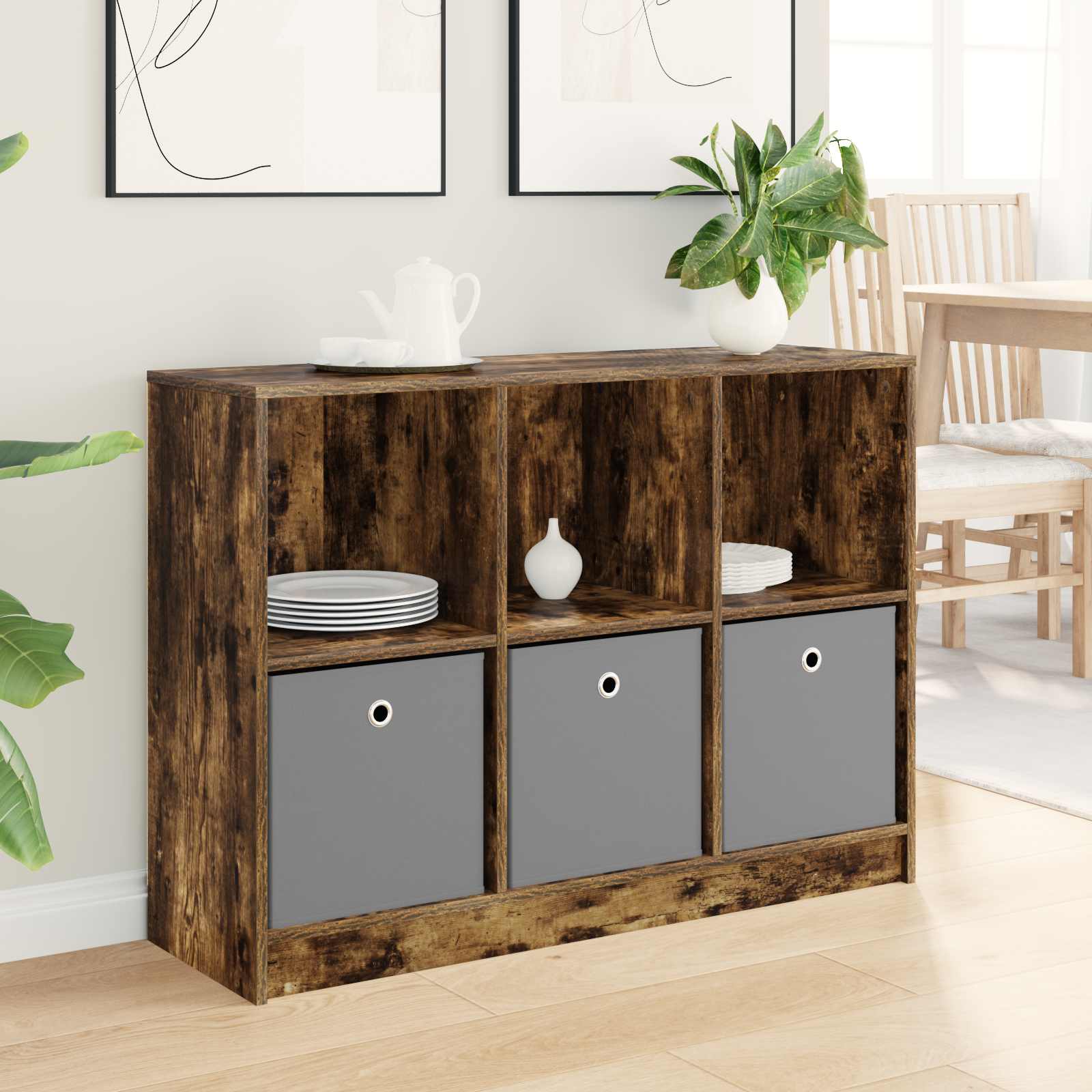 Buffet avec tiroir Chêne fumé 102 x 32 x 73,5 cm - XIOS