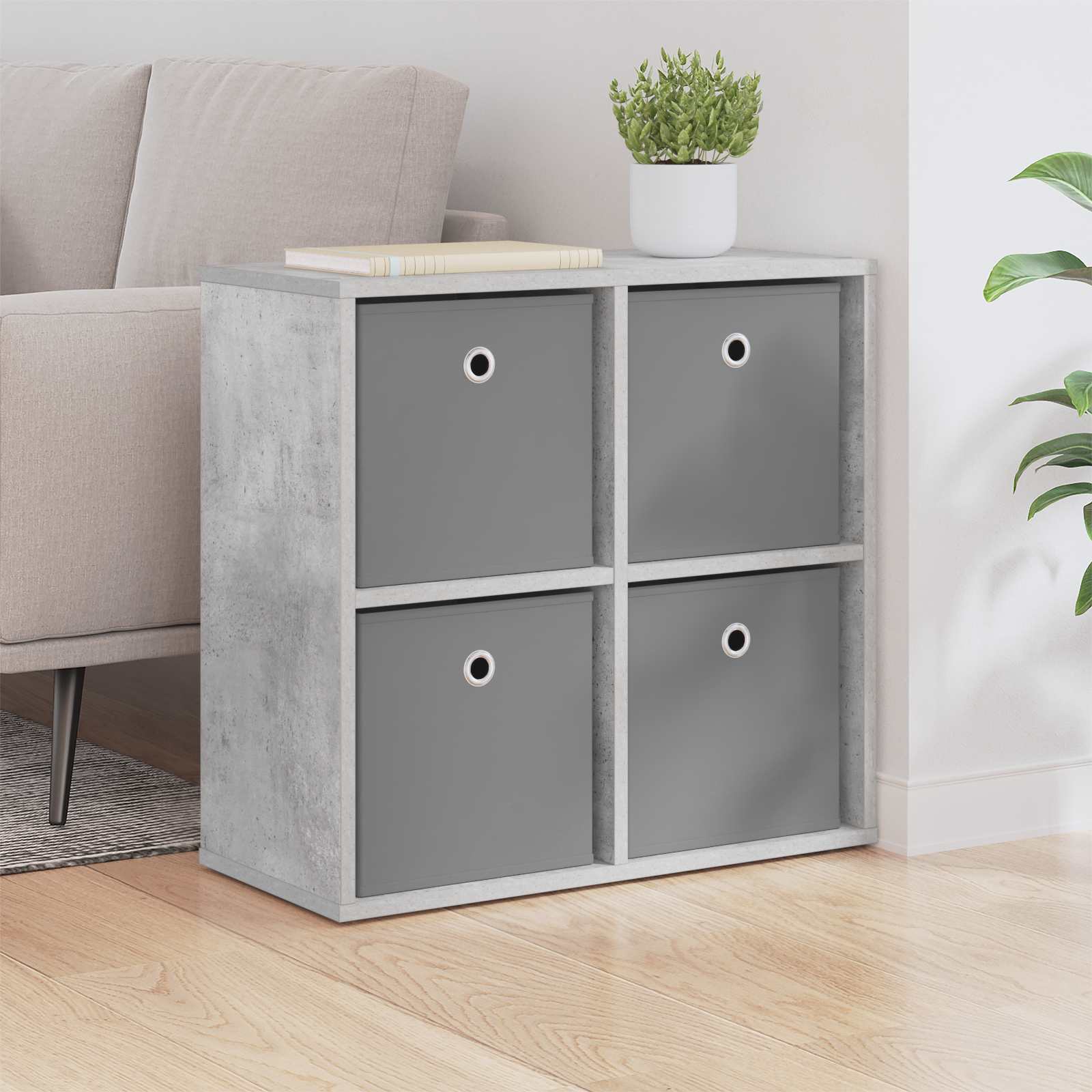 Buffet avec tiroir Gris béton 59,5 x 27 x 57 cm - XIOS
