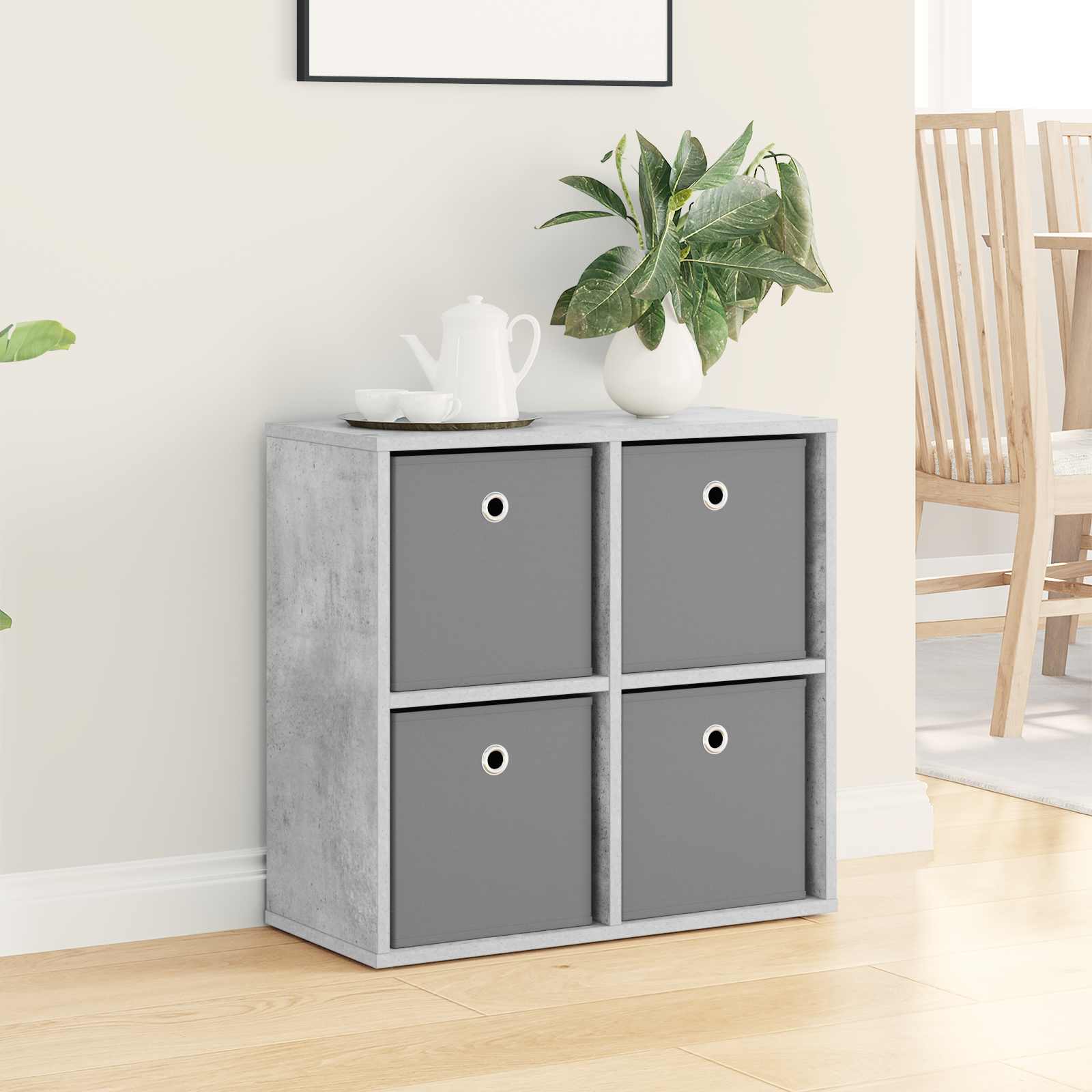 Buffet avec tiroir Gris béton 59,5 x 27 x 57 cm - XIOS