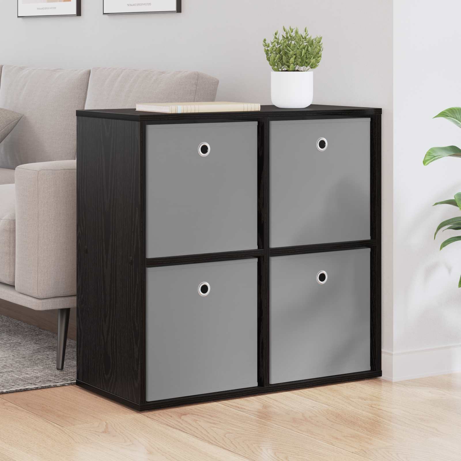 Buffet avec tiroir Chêne noir 68,5 x 32 x 67 cm - XIOS