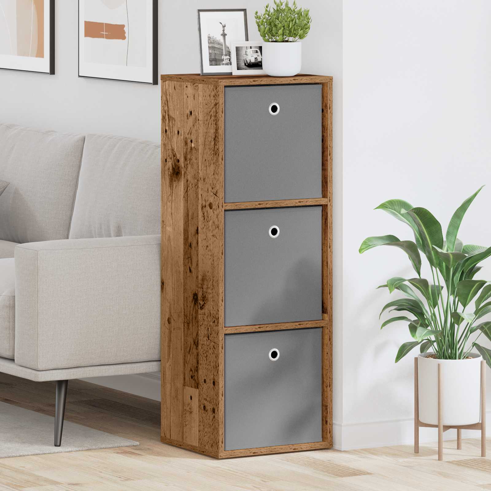 Buffet avec tiroir Bois ancien 35 x 32 x 99,5 cm - XIOS