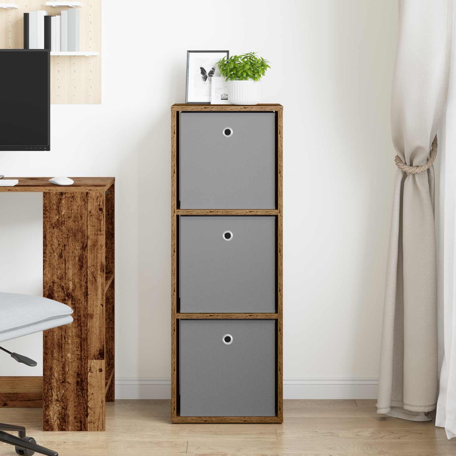 Buffet avec tiroir Bois ancien 35 x 32 x 99,5 cm - XIOS