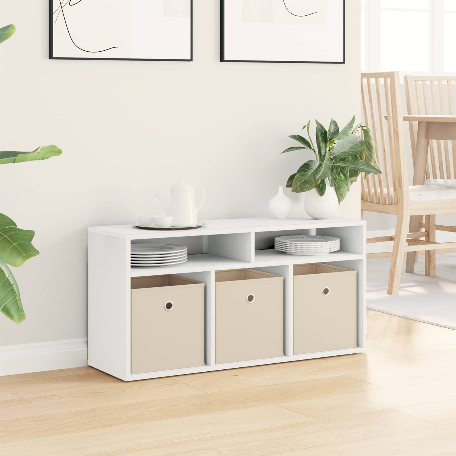 Basboard avec tiroir Blanc 87 x 27,5 x 43 cm - XIOS