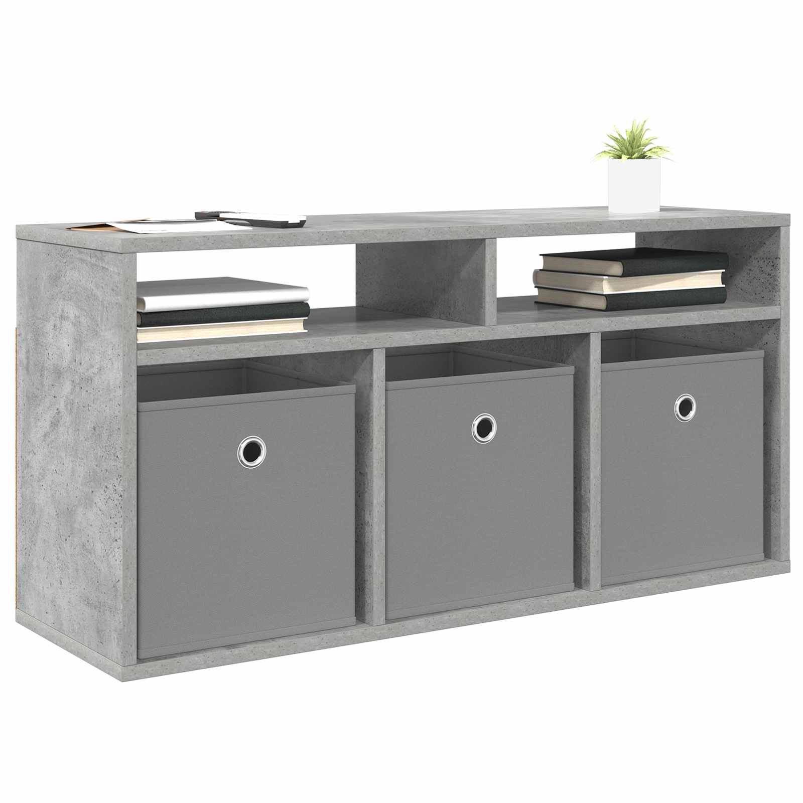 Basboard avec tiroir Gris béton 87 x 27,5 x 43 cm - XIOS