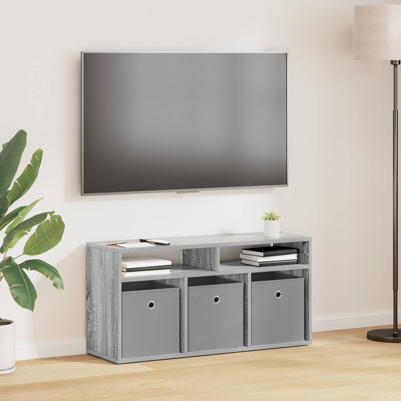 Basboard avec tiroir Gris Sonoma 87 x 27,5 x 43 cm - XIOS