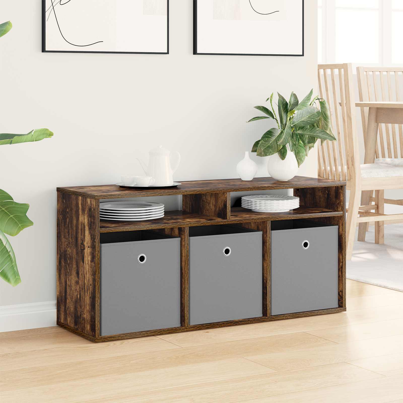 Basboard avec tiroir Chêne fumé 102 x 32 x 48,5 cm - XIOS