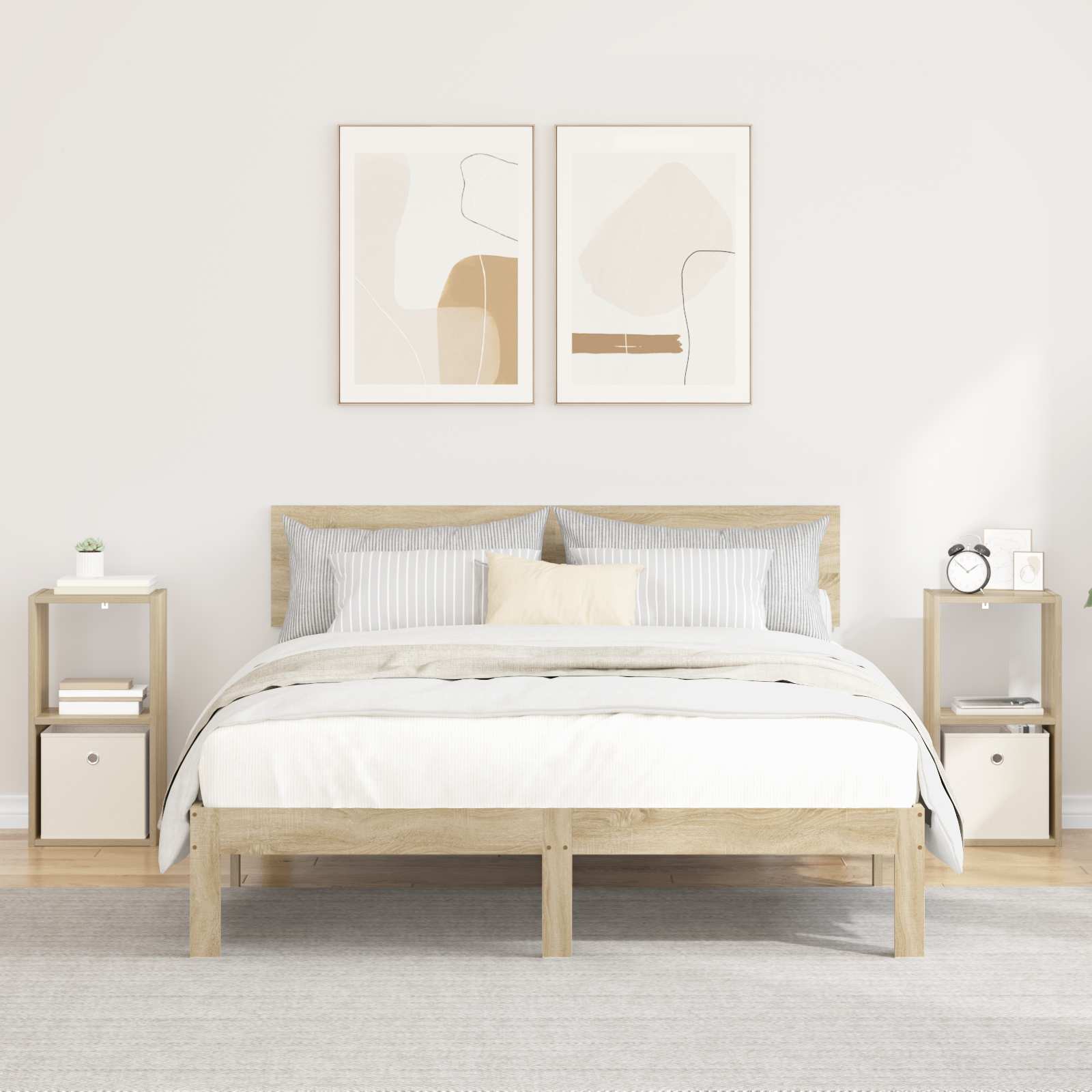Table de chevet 2 pc Chêne Sonoma 30,5 x 27 x 59,5 cm - XIOS