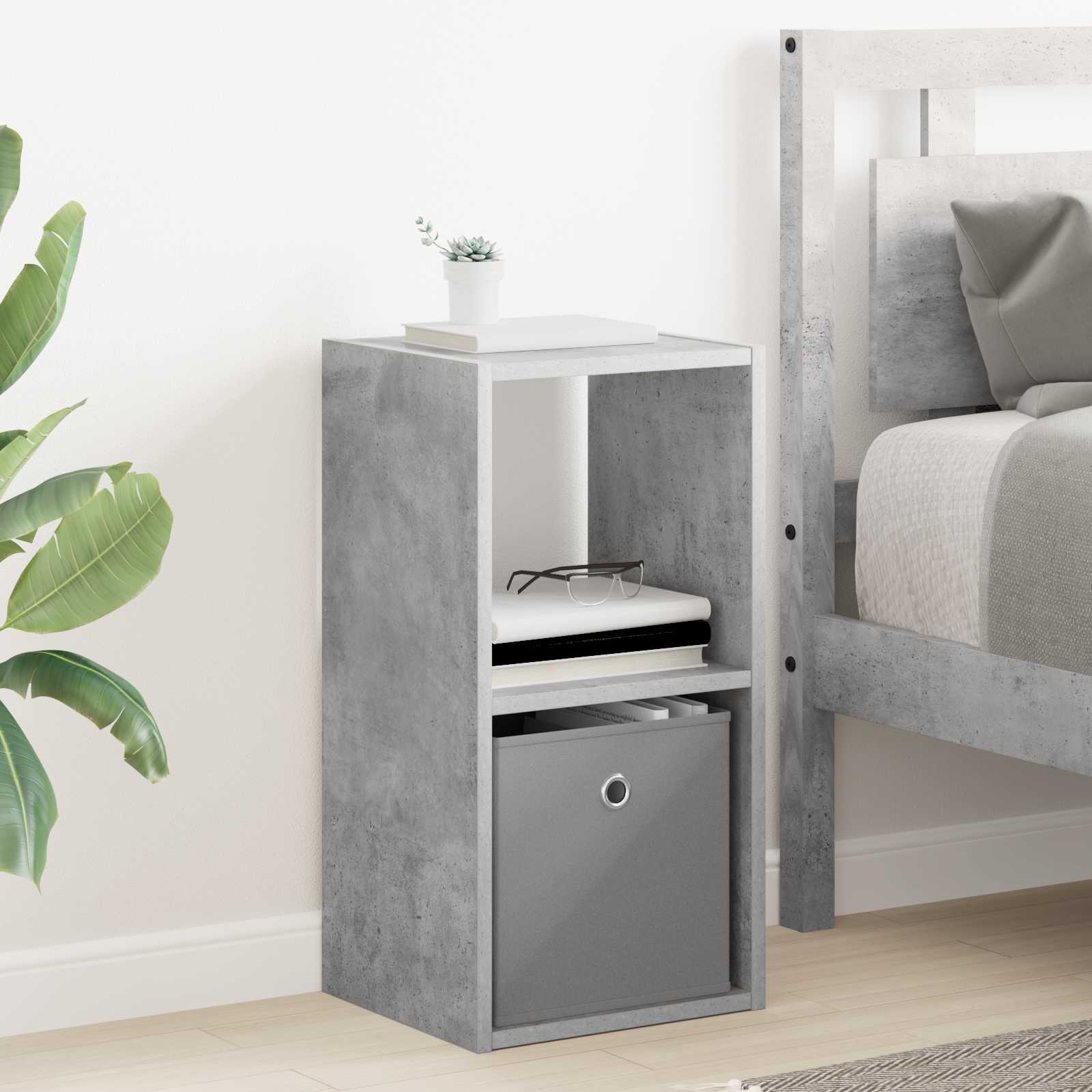 Table de chevet 2 pc Gris béton 30,5 x 27 x 59,5 cm - XIOS