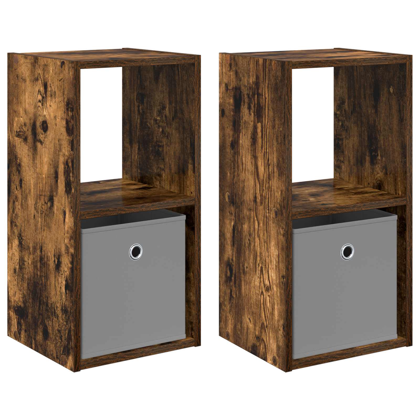 Table de chevet 2 pc Chêne fumé 30,5 x 27 x 59,5 cm - XIOS