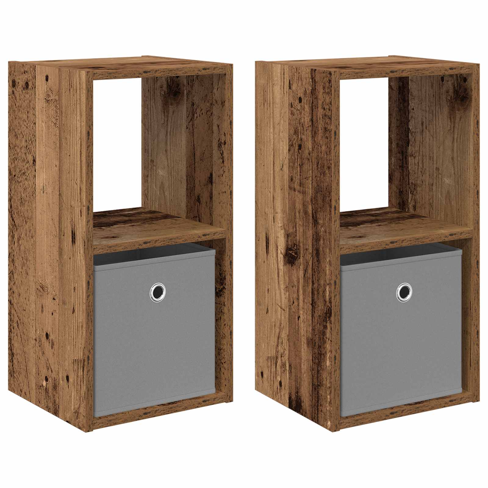 Table de chevet 2 pc Bois ancien 30,5 x 27 x 59,5 cm - XIOS