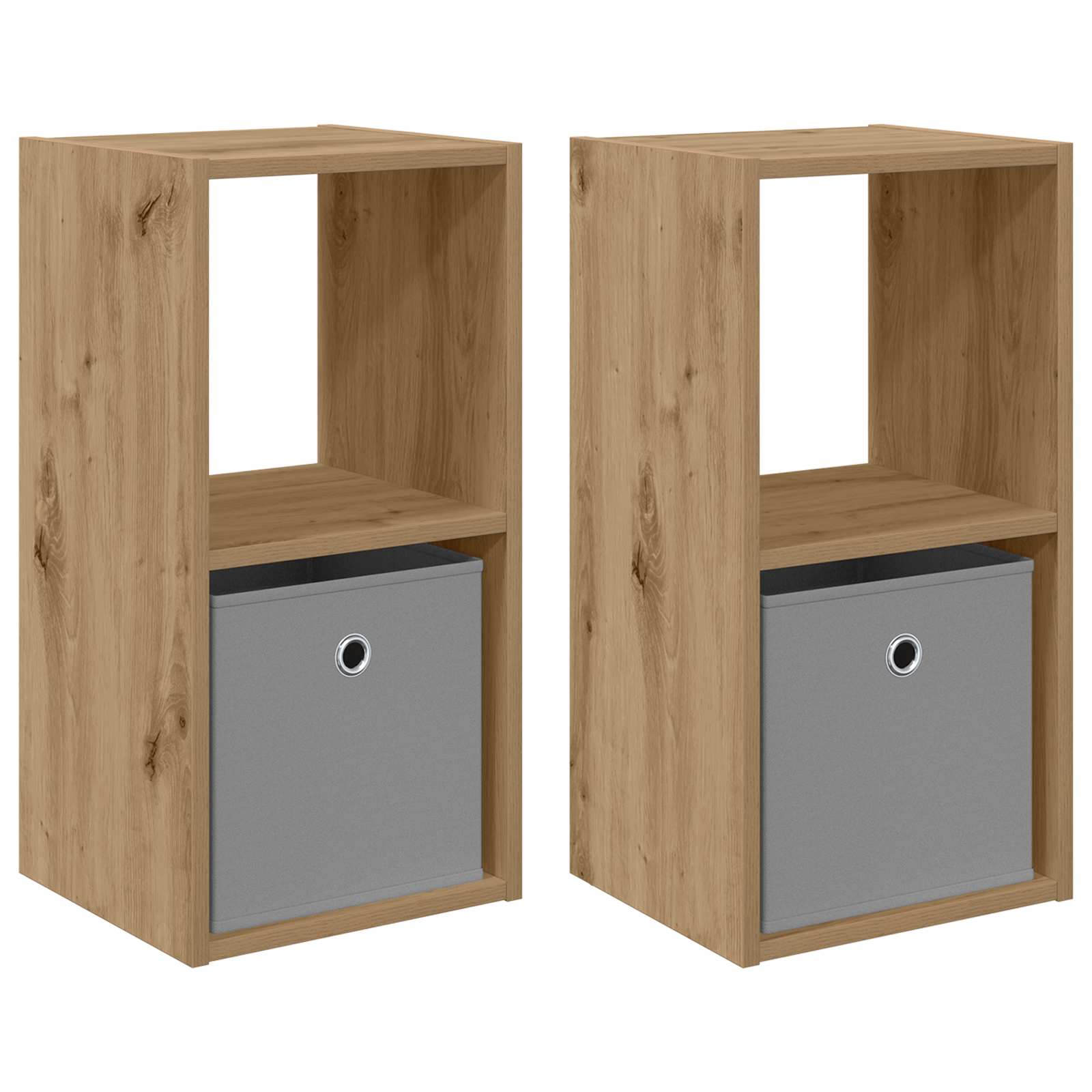 Table de chevet 2 pc Chêne artisanal 30,5 x 27 x 59,5 cm - XIOS