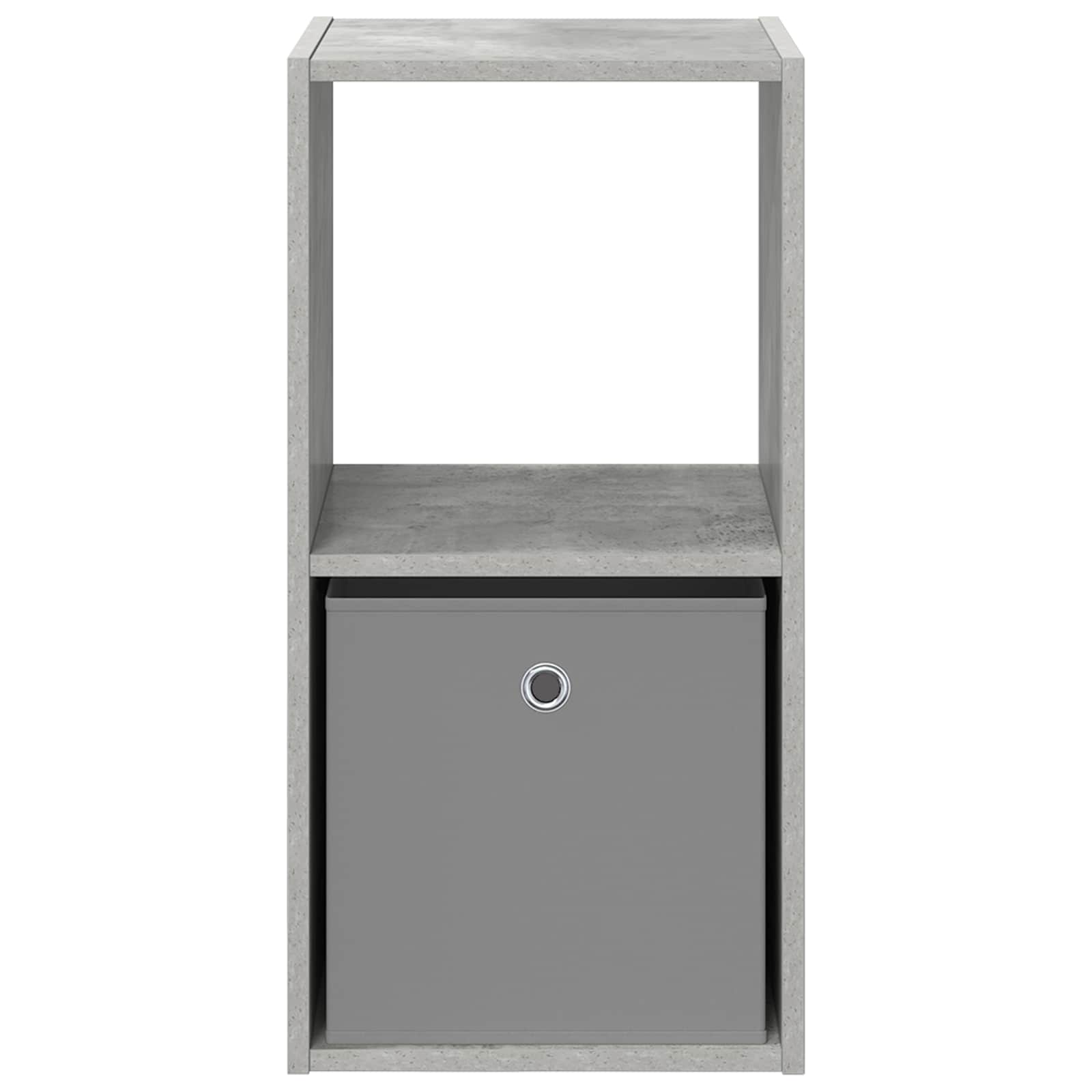 Table de chevet avec tiroir 2 pcs Gris béton 35 x 32 x 68,5 cm - XIOS