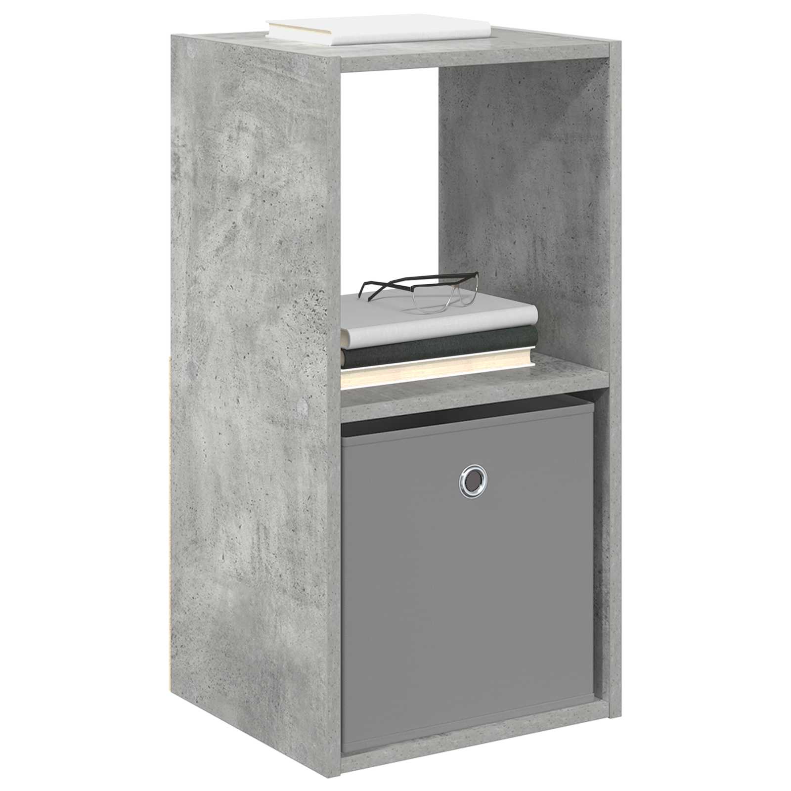 Table de chevet avec tiroir 2 pcs Gris béton 35 x 32 x 68,5 cm - XIOS