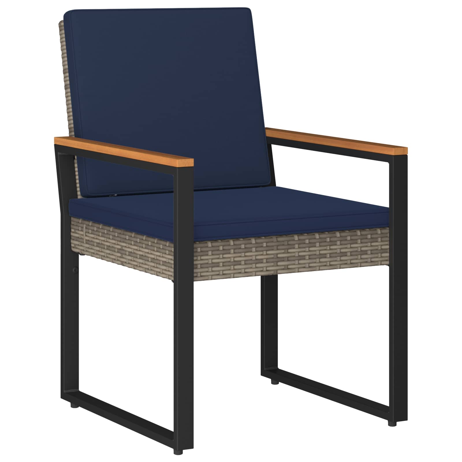 Ensemble de meubles d'extérieur 4 pcs Gris et bleu marine - XIOS