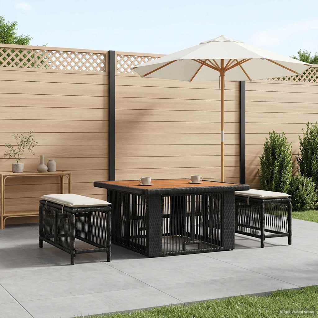 Ensemble de salle à manger pour jardin 3 pcs Beige et crème - XIOS