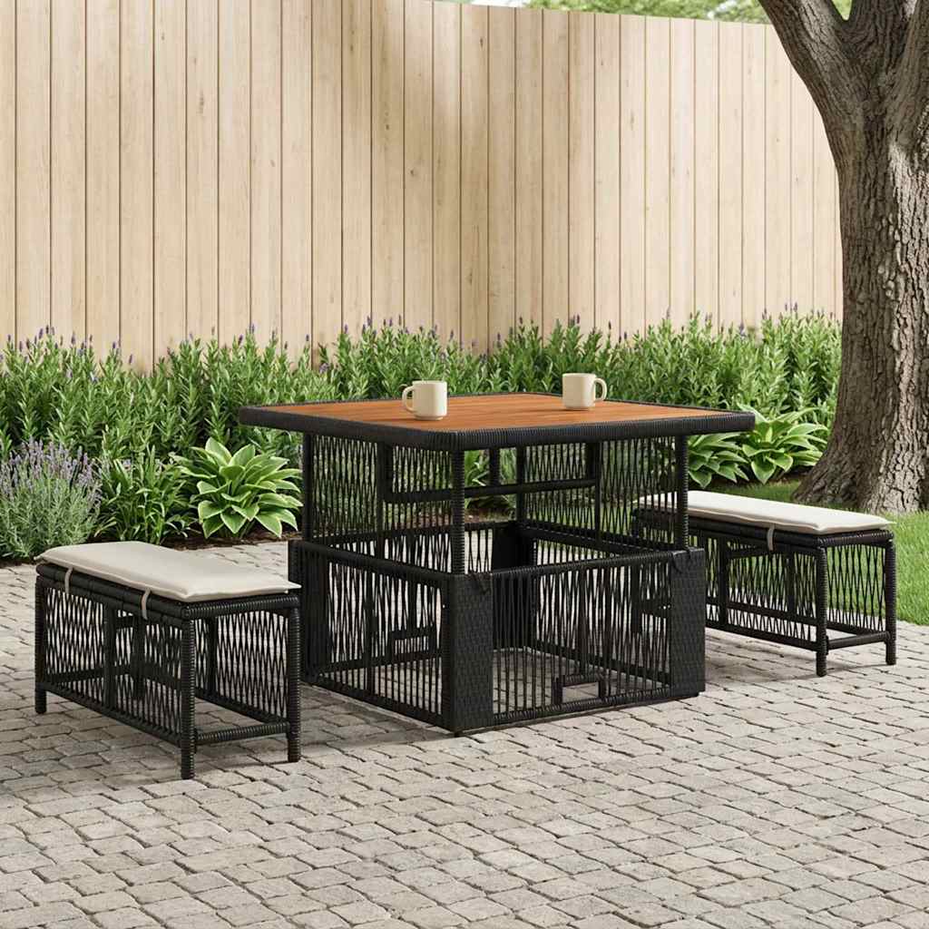 Ensemble de salle à manger pour jardin 3 pcs Beige et crème - XIOS