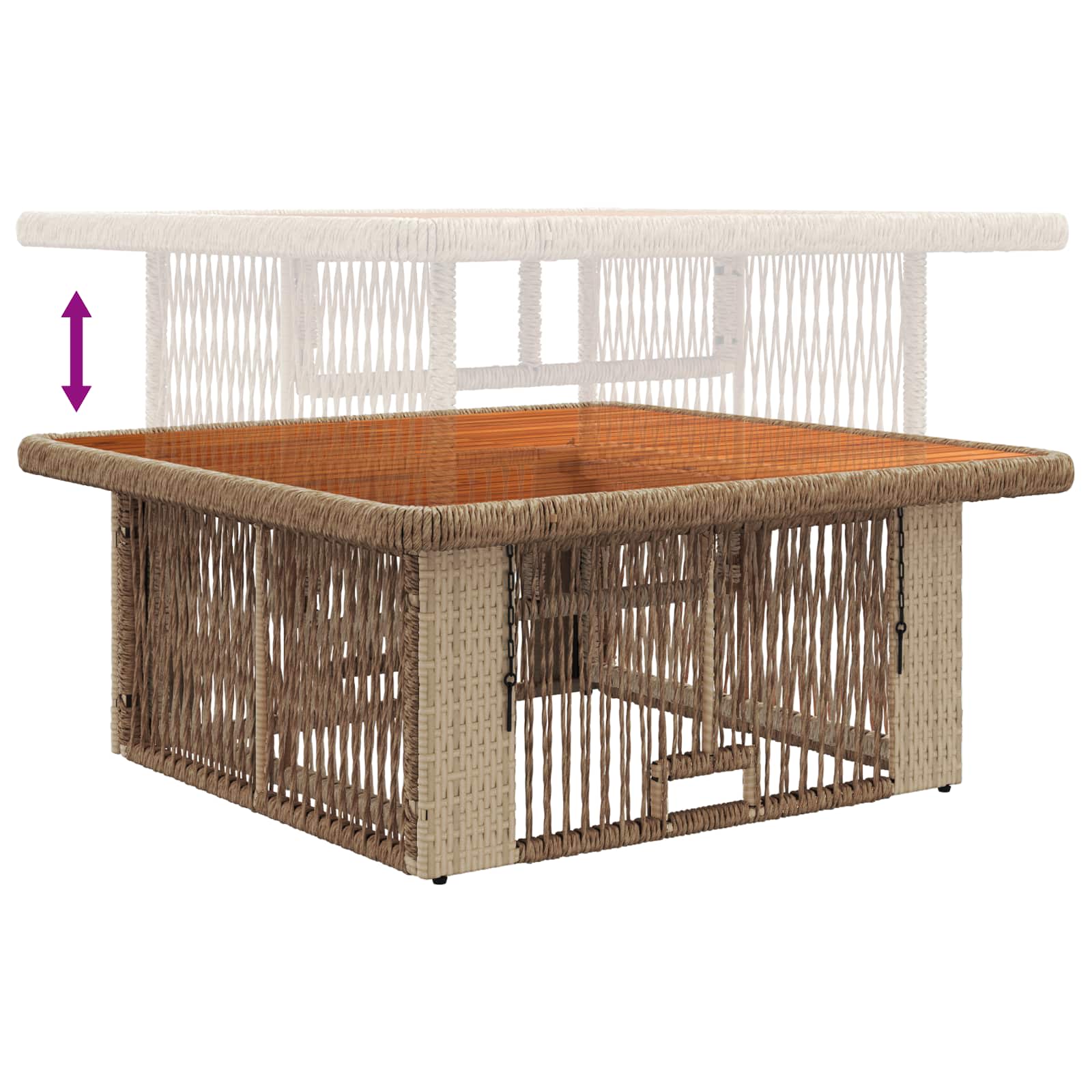 Ensemble de salle à manger pour jardin 3 pcs Beige et crème - XIOS
