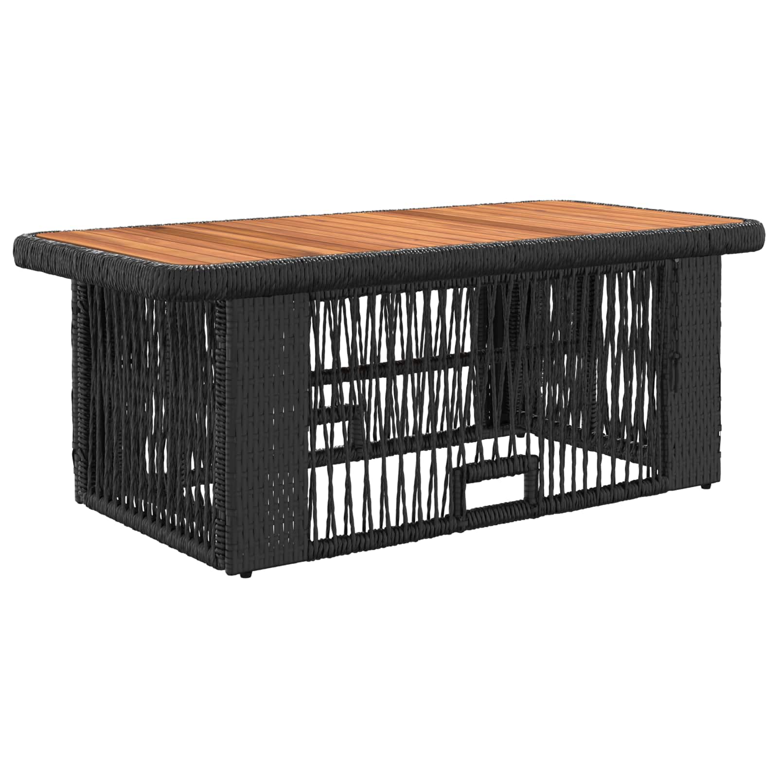 Ensemble de salle à manger pour jardin 4 pcs Noir et Crème - XIOS