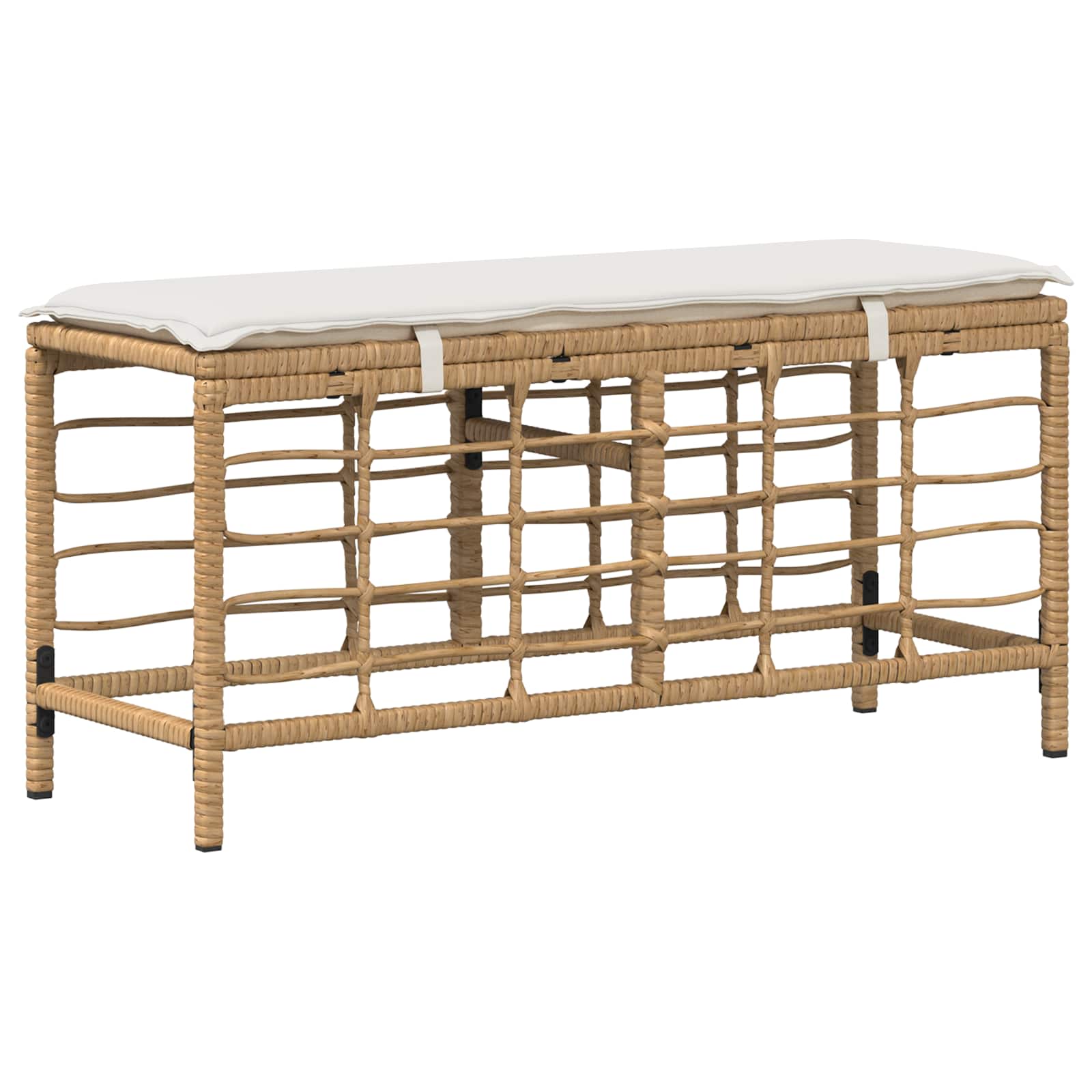 Ensemble de salle à manger pour jardin 3 pcs Nature et Blanc - XIOS