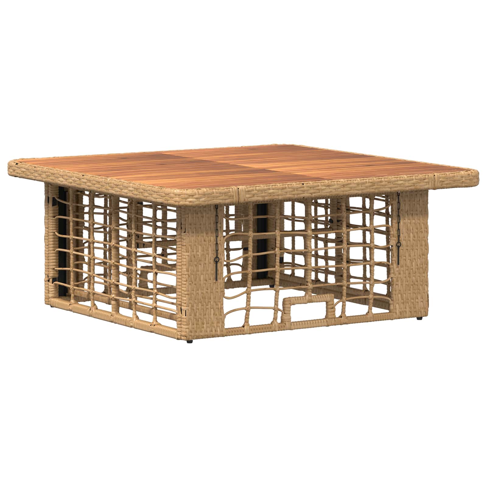 Ensemble de salle à manger pour jardin 3 pcs Nature et Blanc - XIOS