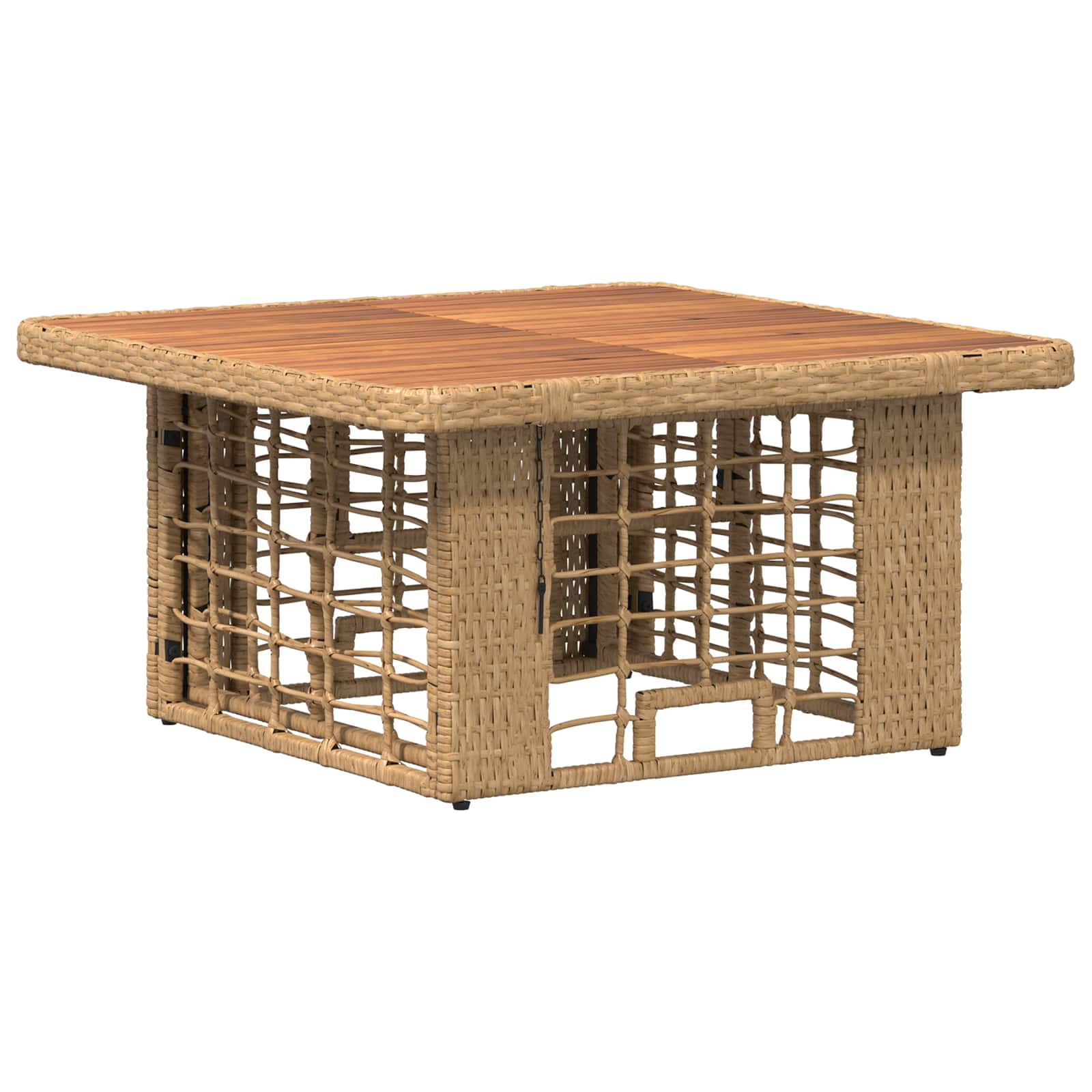Ensemble de salle à manger pour jardin 3 pcs Nature et Blanc - XIOS