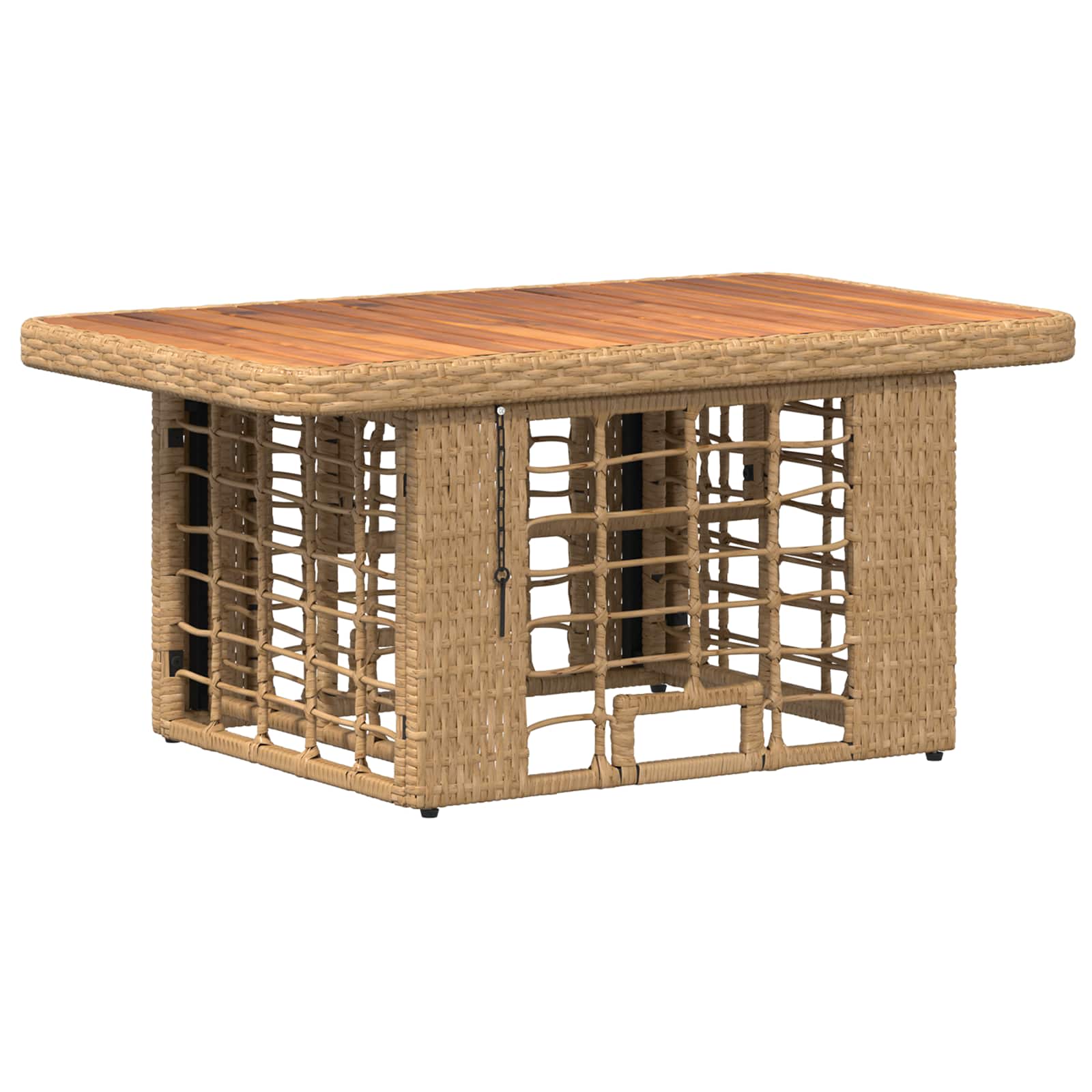 Ensemble de salle à manger pour jardin 3 pcs Nature et Blanc - XIOS