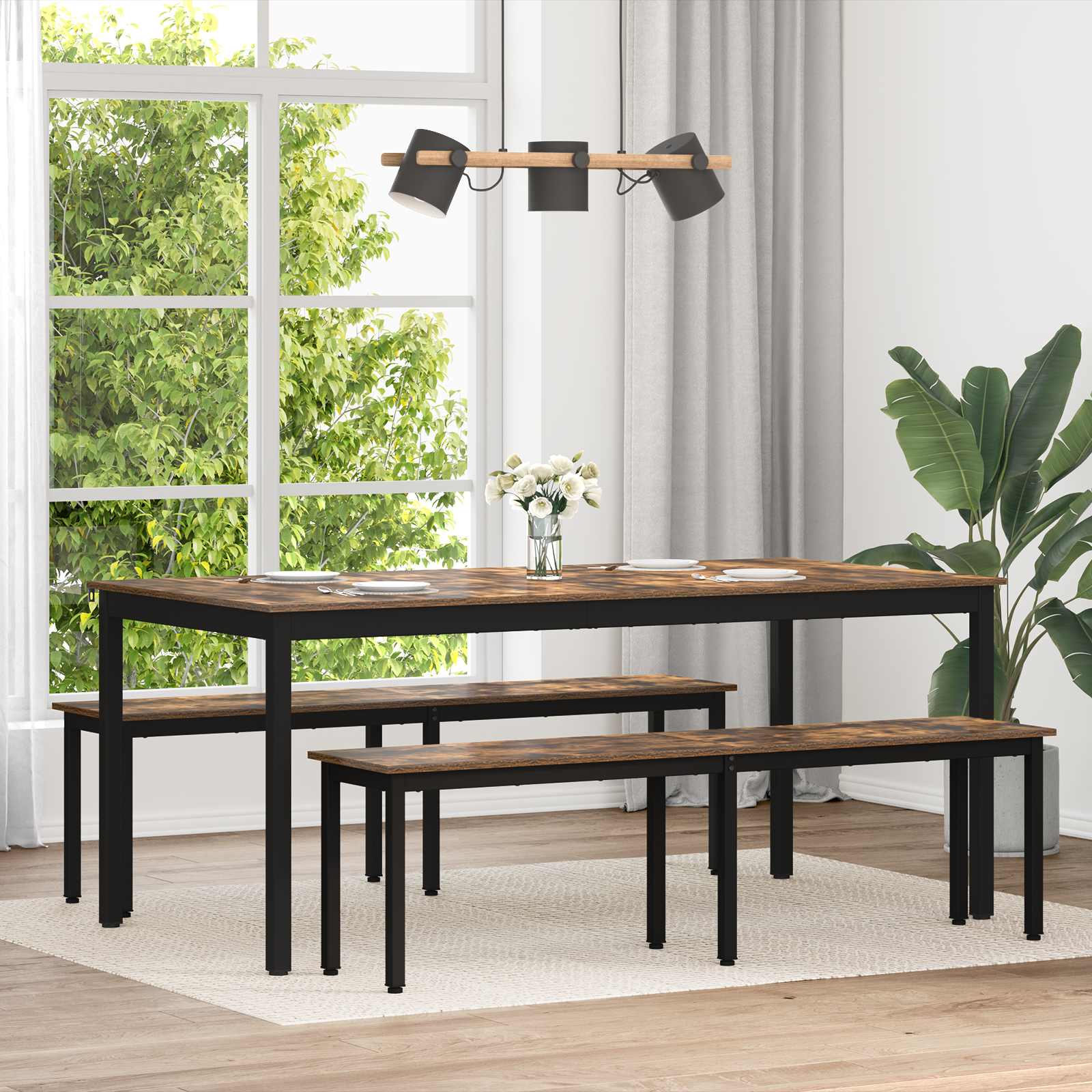 Table de salle à manger / Table de repas 2 pc 180 x 90 x 75 cm