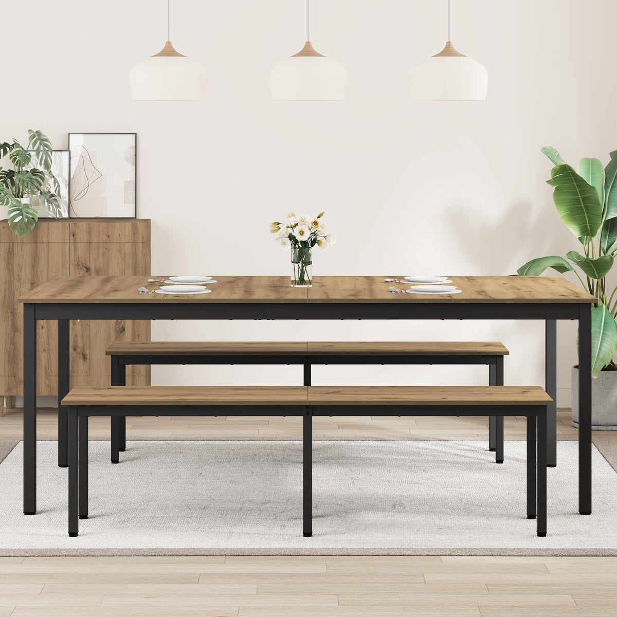 Table de salle à manger / Table de repas 200 x 100 x 75 cm - XIOS